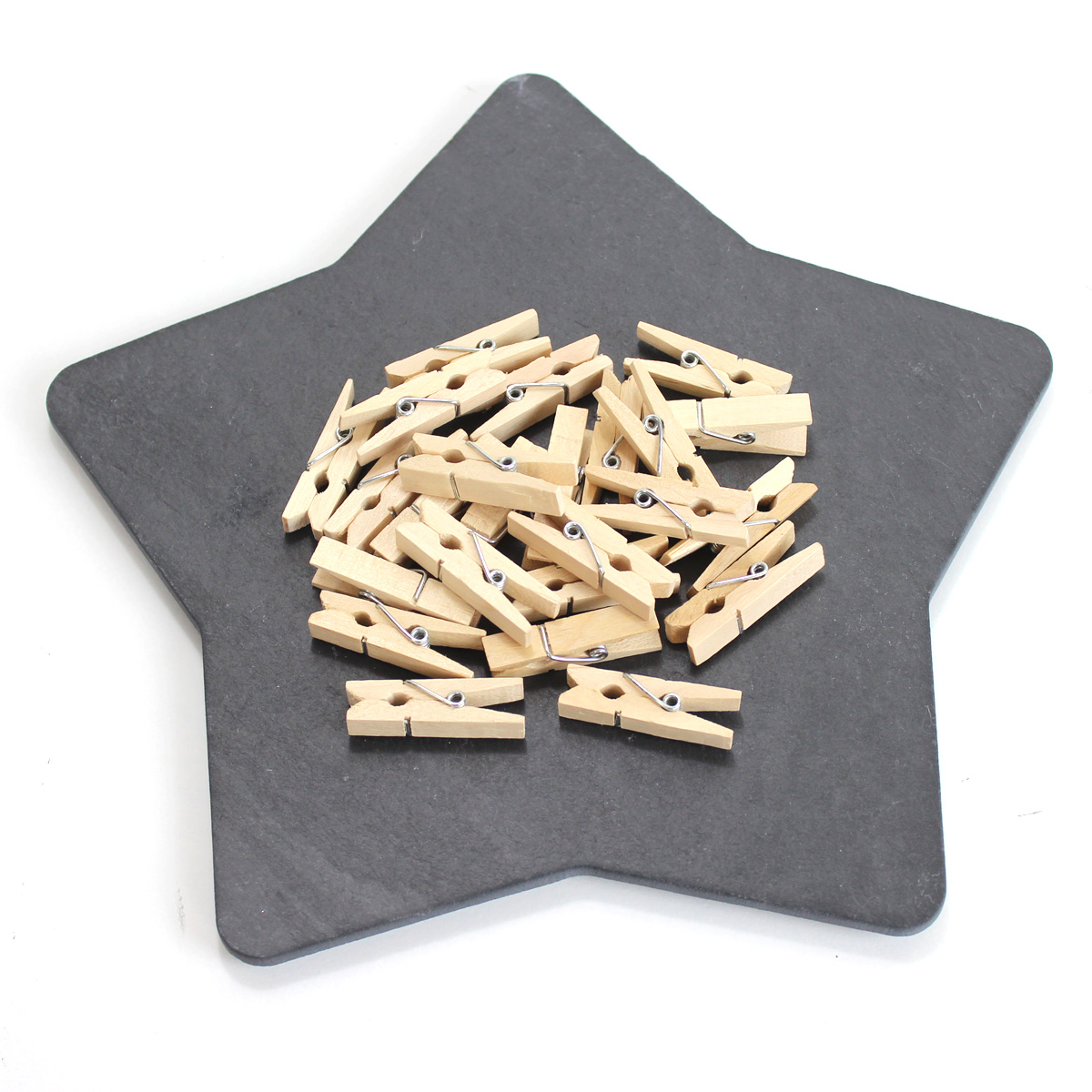 Mini Holzwäscheklammern - 24 Stück - für DIY Adventskalender - 3,5cm