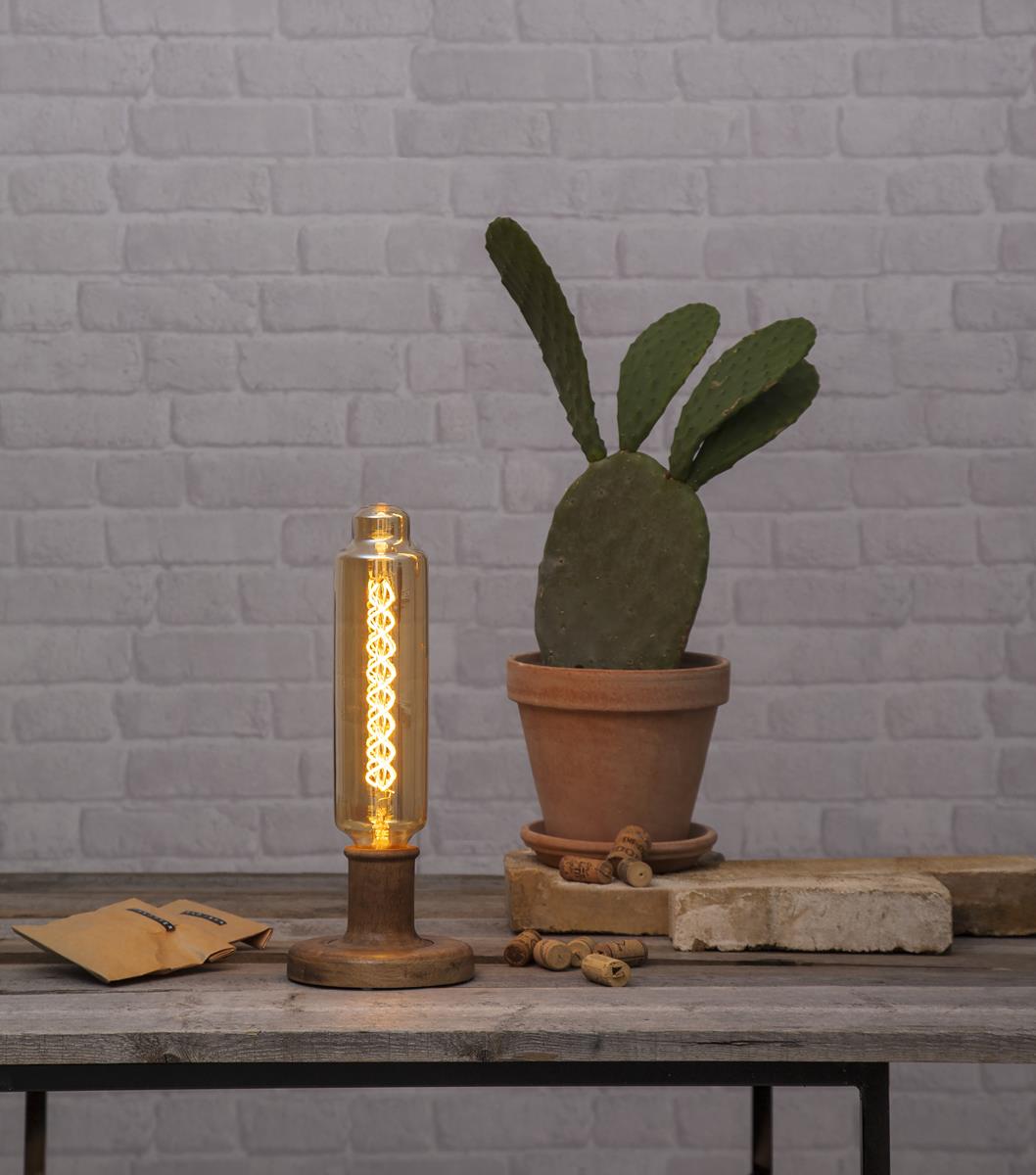 LED DEKO Leuchtmittel VINTAGE SPIRAL AMBER 310mm - E27 - 4,7W - WW 2000K - 190lm - dimmbar