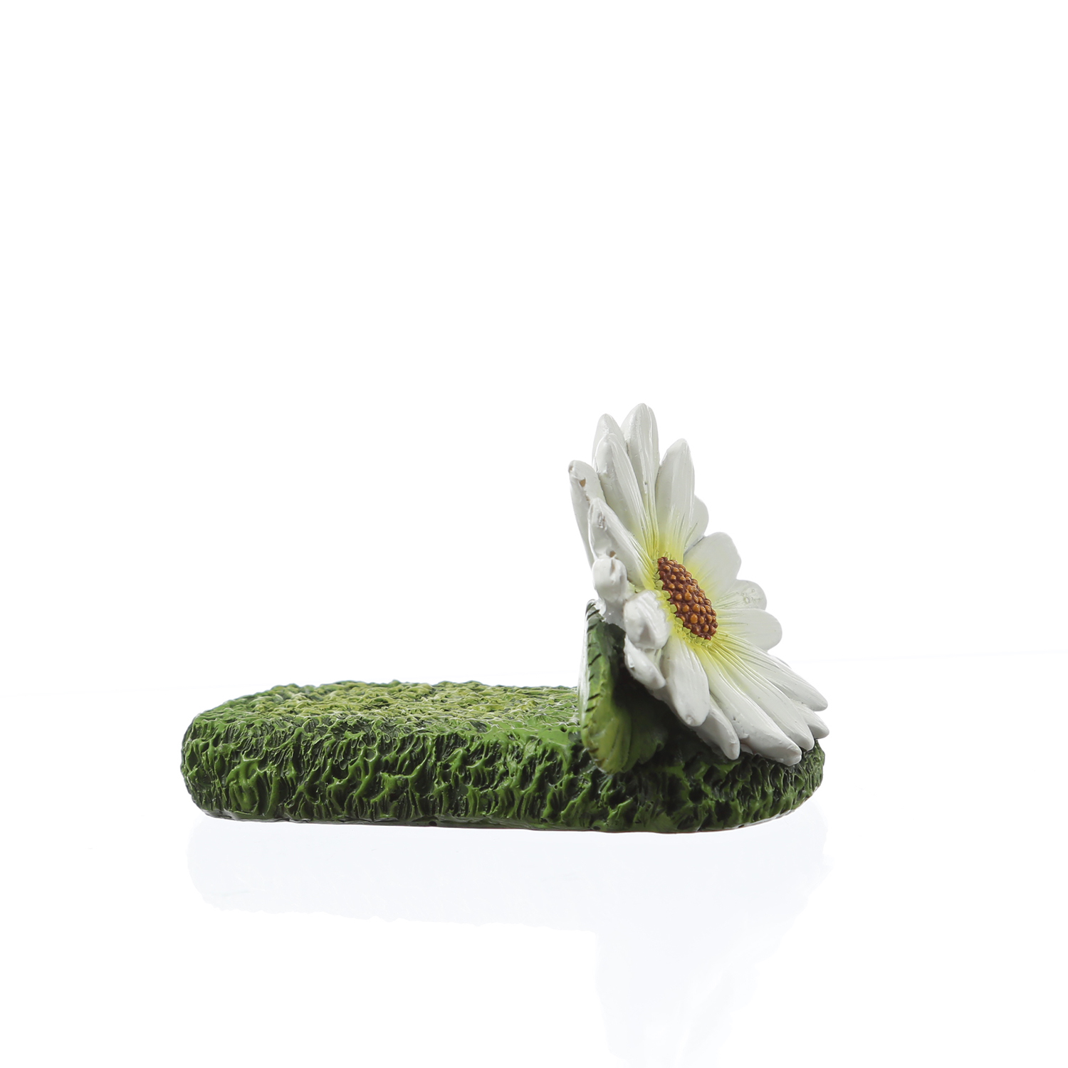 Blumentopffüße weiße Blumen - Pflanzkübel Untersetzer - Kübelfüße - Polyresin - 3er Set