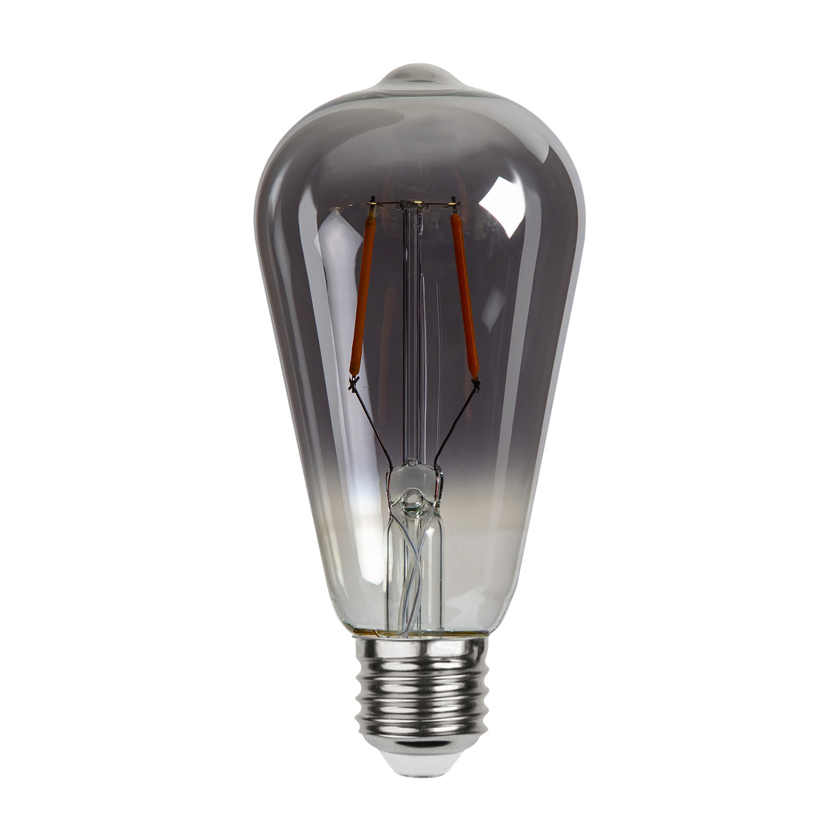 LED Leuchtmittel Filament GLOW - Kolben - E27 - 1,8W - ultra-WW 2100K - 80lm - D: 6mm - smoked