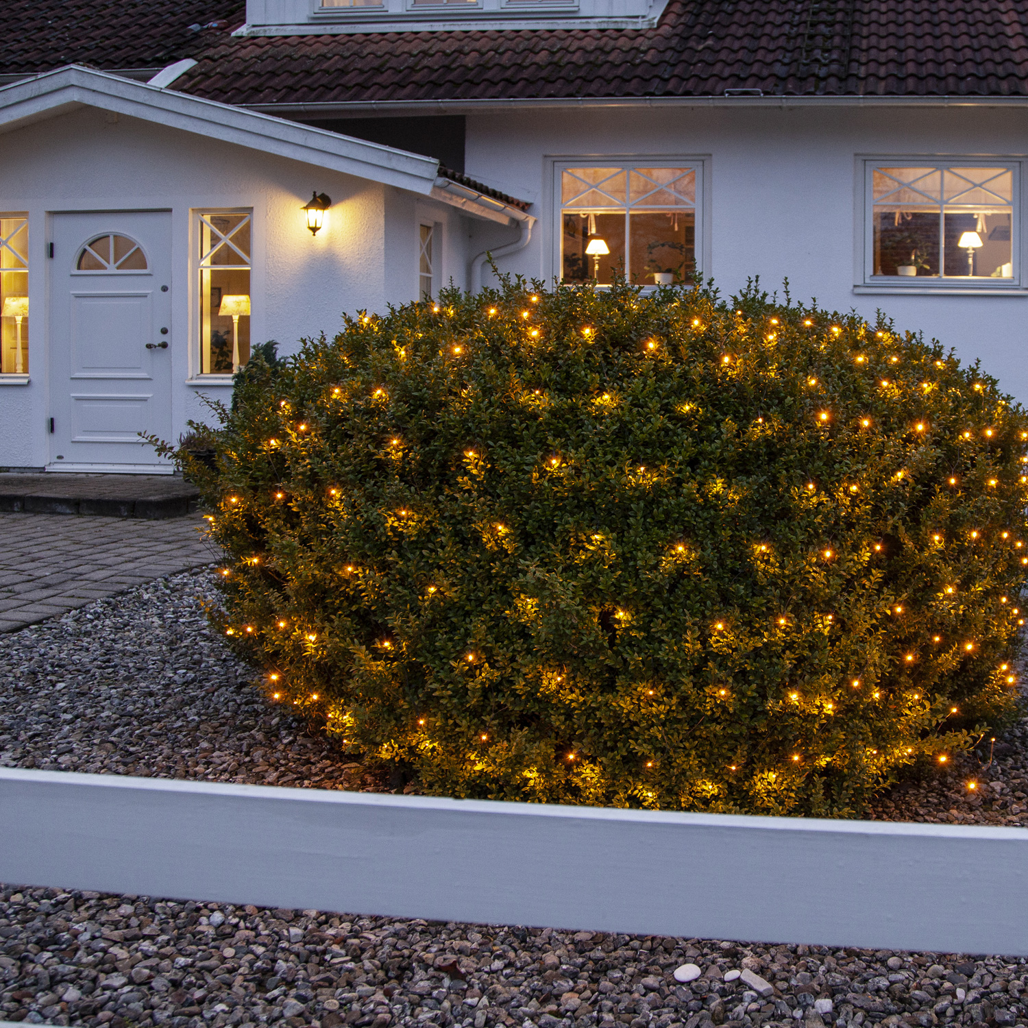 LED Lichternetz - Serie LED - outdoor - 160 ultra warmweiße LED - 2.00m x 2.00m - schwarzes Kabel