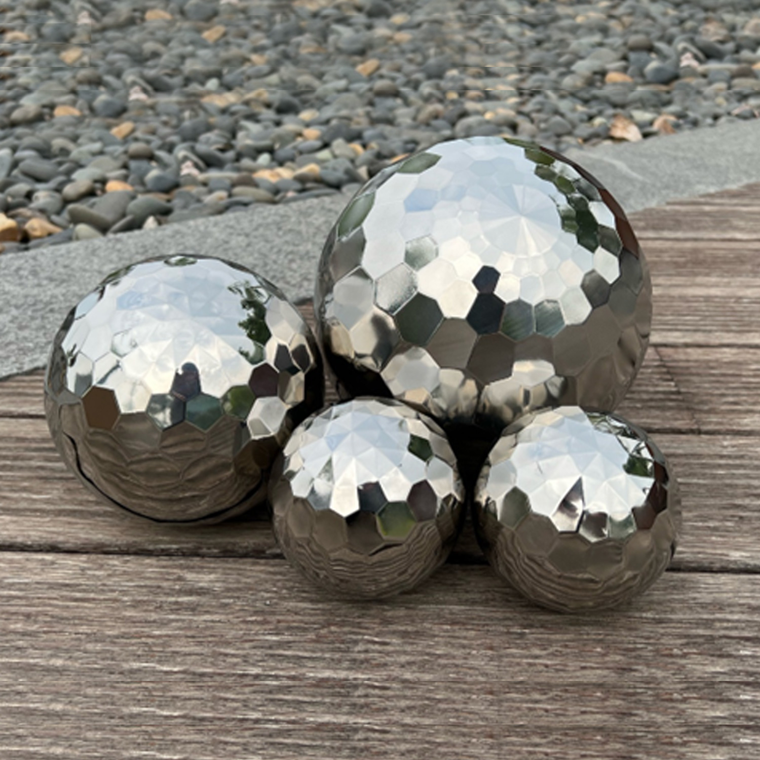 Dekokugel DIAMANT 25cm Edelstahl poliert - auch als Schwimmkugel