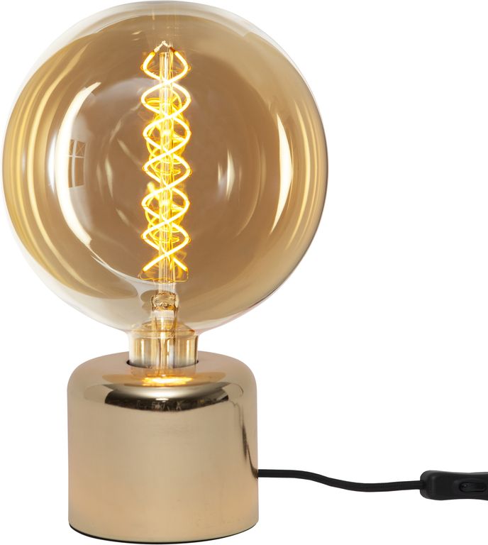 Lampenhalterung GLANS - Tischleuchte - E27 - stehend - Kabel mit Schalter - messing