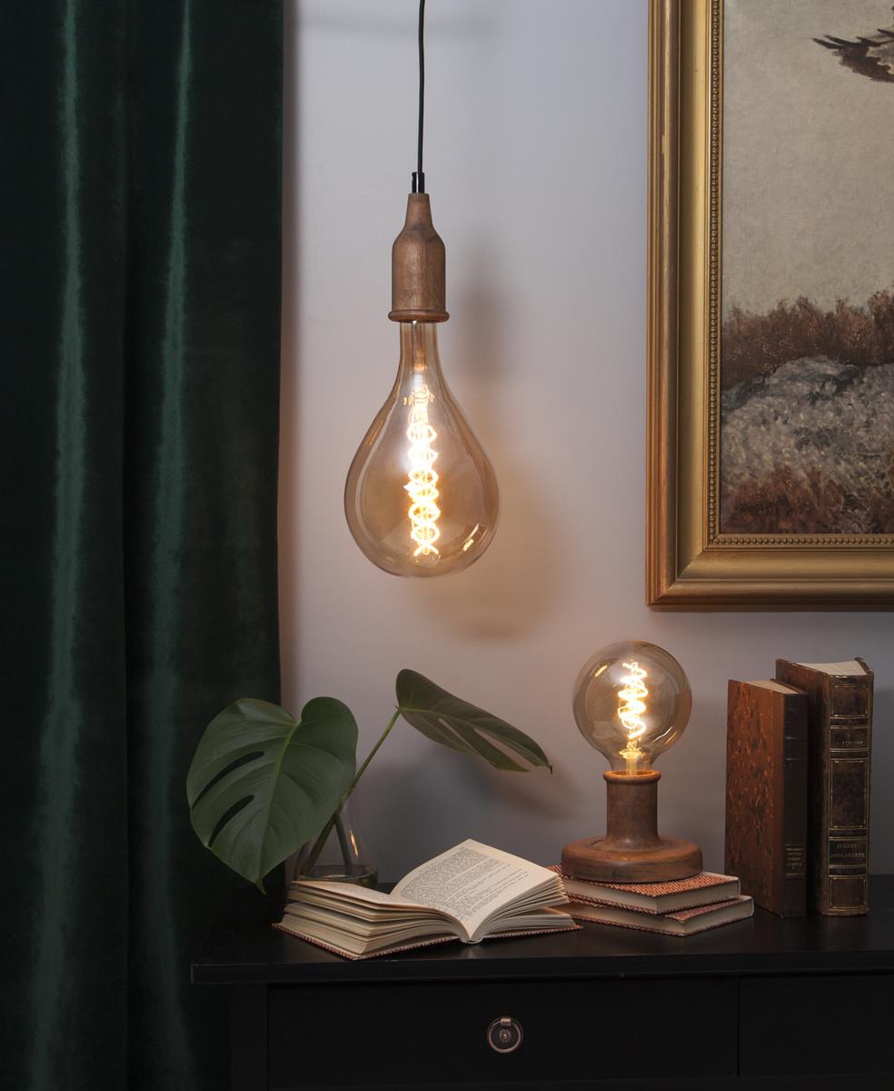 LED DEKO Leuchtmittel VINTAGE SPIRAL AMBER 165mm - E27 - 6W - WW 2000K - 250lm - dimmbar
