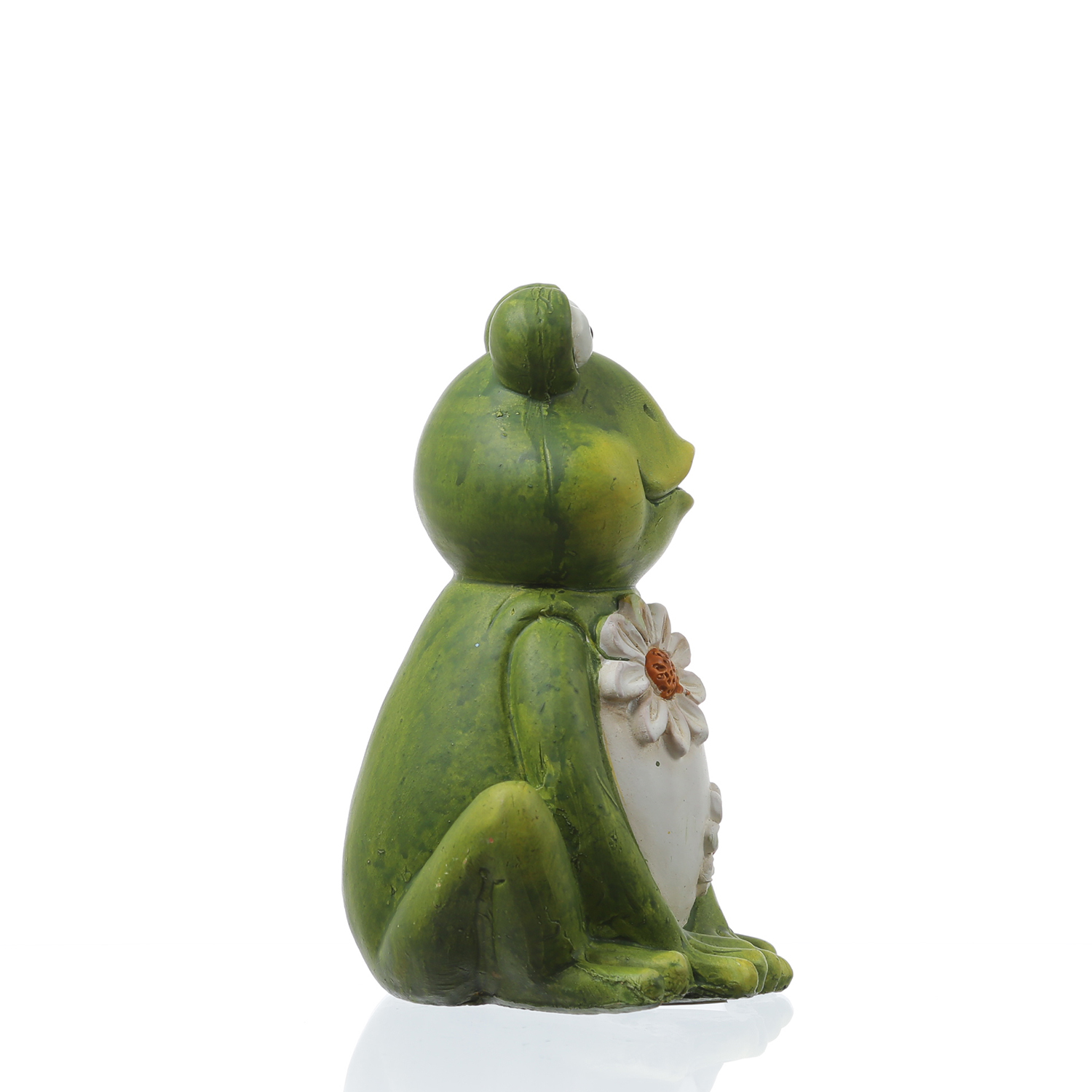 Gartenfigur Frosch Freddi - Tierfigur - Magnesia - H: 16cm - für Außen - grün