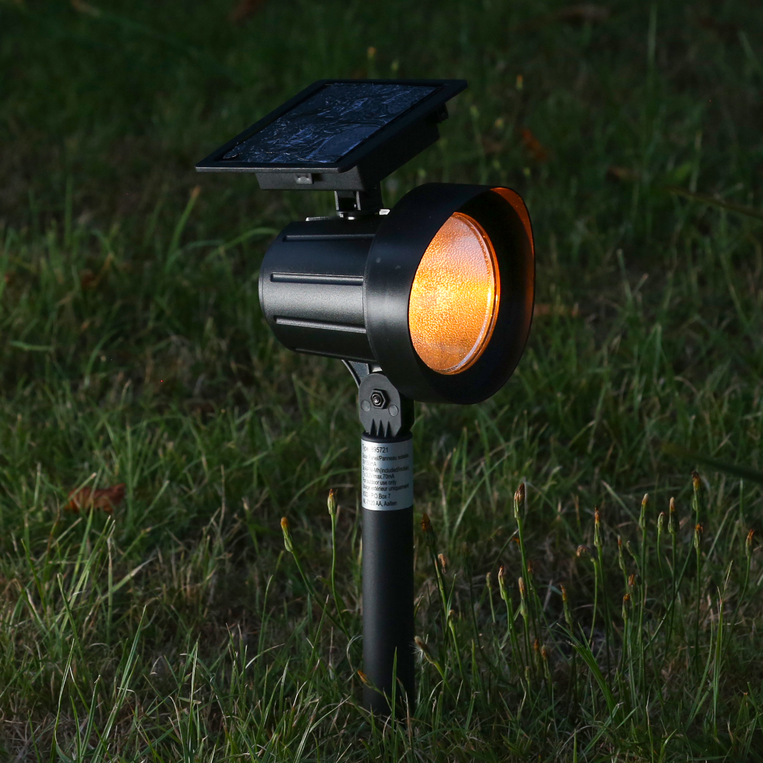 LED Solar Gartenstrahler - Gartenspot  - 8 Lichtfunktionen - 25 Lumen - H: 42,5cm -  2St.