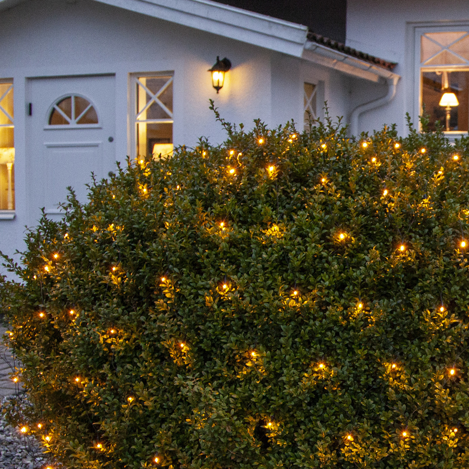 LED Lichternetz - Serie LED - outdoor - 160 ultra warmweiße LED - 2.00m x 2.00m - schwarzes Kabel