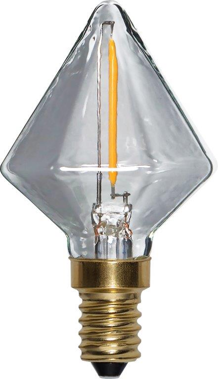 LED DEKO Leuchtmittel DIAMANT - E14 - 0,8W - warmweiss 2200K - 45lm - dimmbar