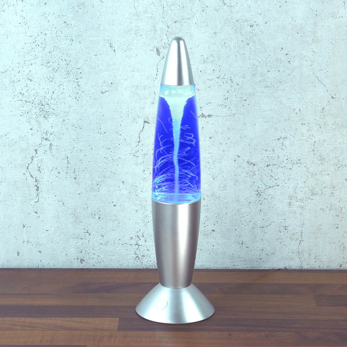 ROCKET LAMP - Lavampe - TORNADO RGB - Touchsensor - H: 36cm - silber - Wirbelnde Schneeflocken