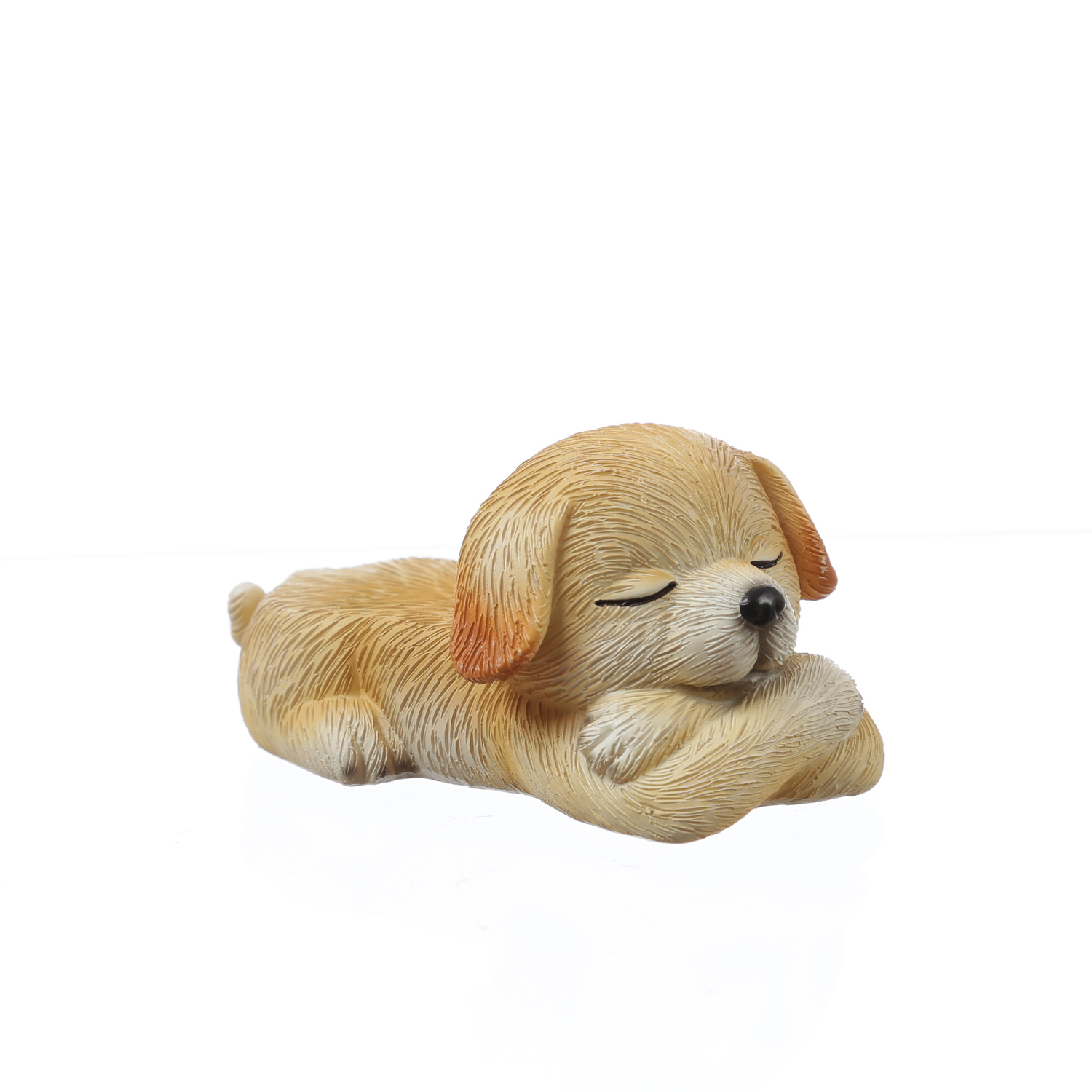 Blumentopffüße niedliche Hunde - Pflanzkübel Untersetzer - Kübelfüße - Polyresin - braun - 3er Set