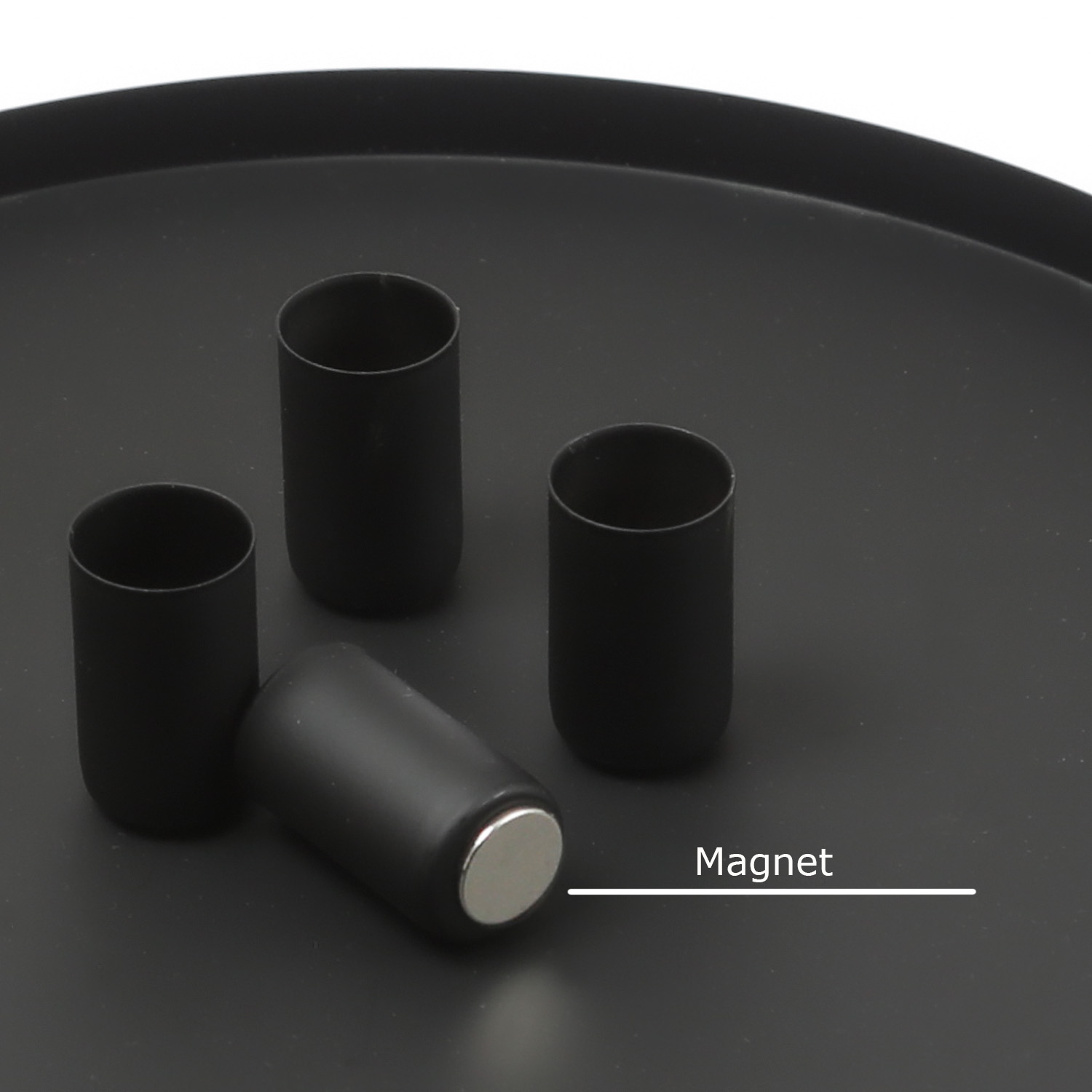 Stabkerzenhalter magnetisch - Kerzenständer für 4 Stabkerzen - Kerzentablett - D: 30cm - schwarz Stabkerzenhalter magnetisch - Kerzenständer für 4 Stabkerzen - Kerzentablett - D: 30cm - schwarz