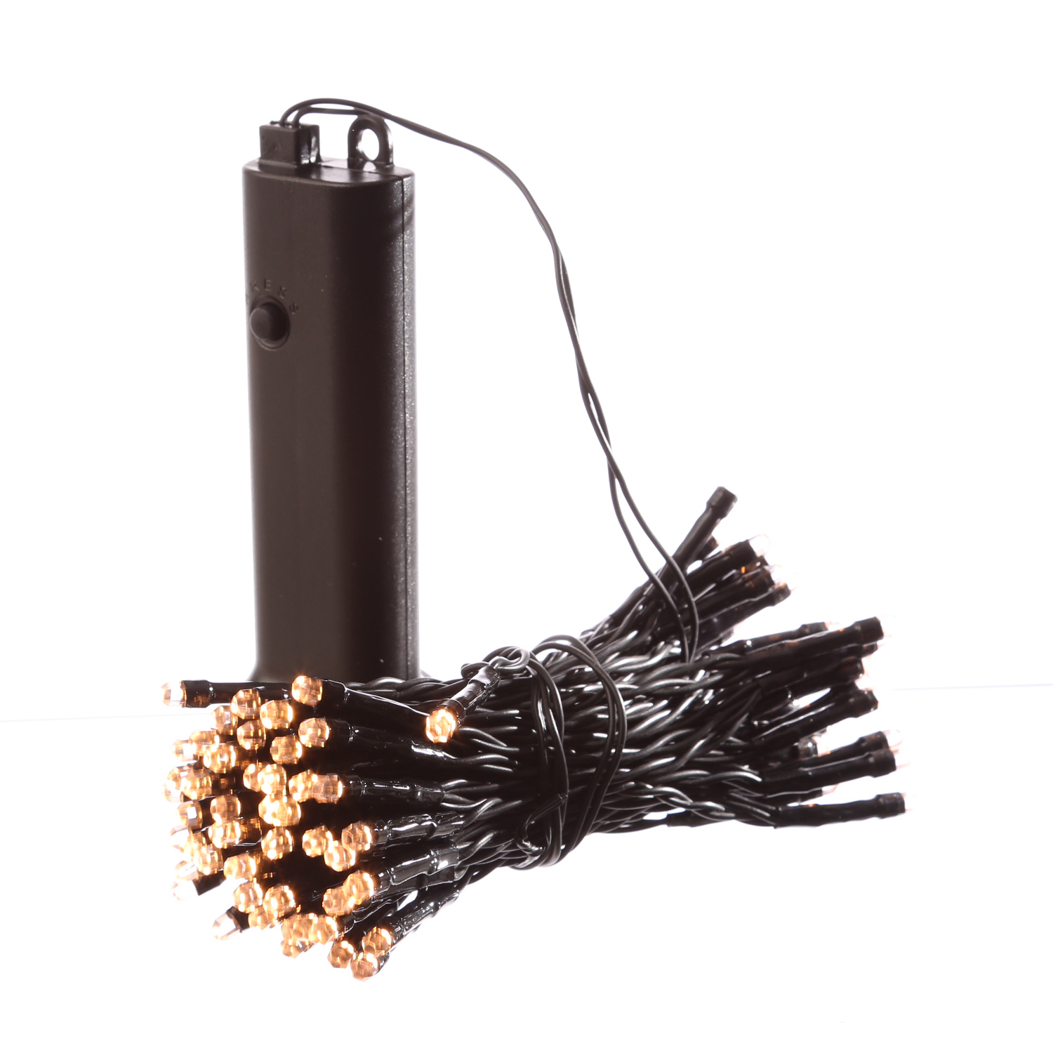 LED Lichterkette - 96 warmweiße LED - L: 7,1m - 8 Funktionen - Timer - Batterie bis 60 Tage