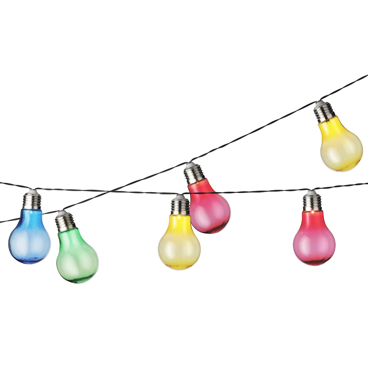 LED Solar Lichterkette - 10 warmweiße LED - L: 4,5m - Außen - Lichtsensor - bunt Glühbirnen