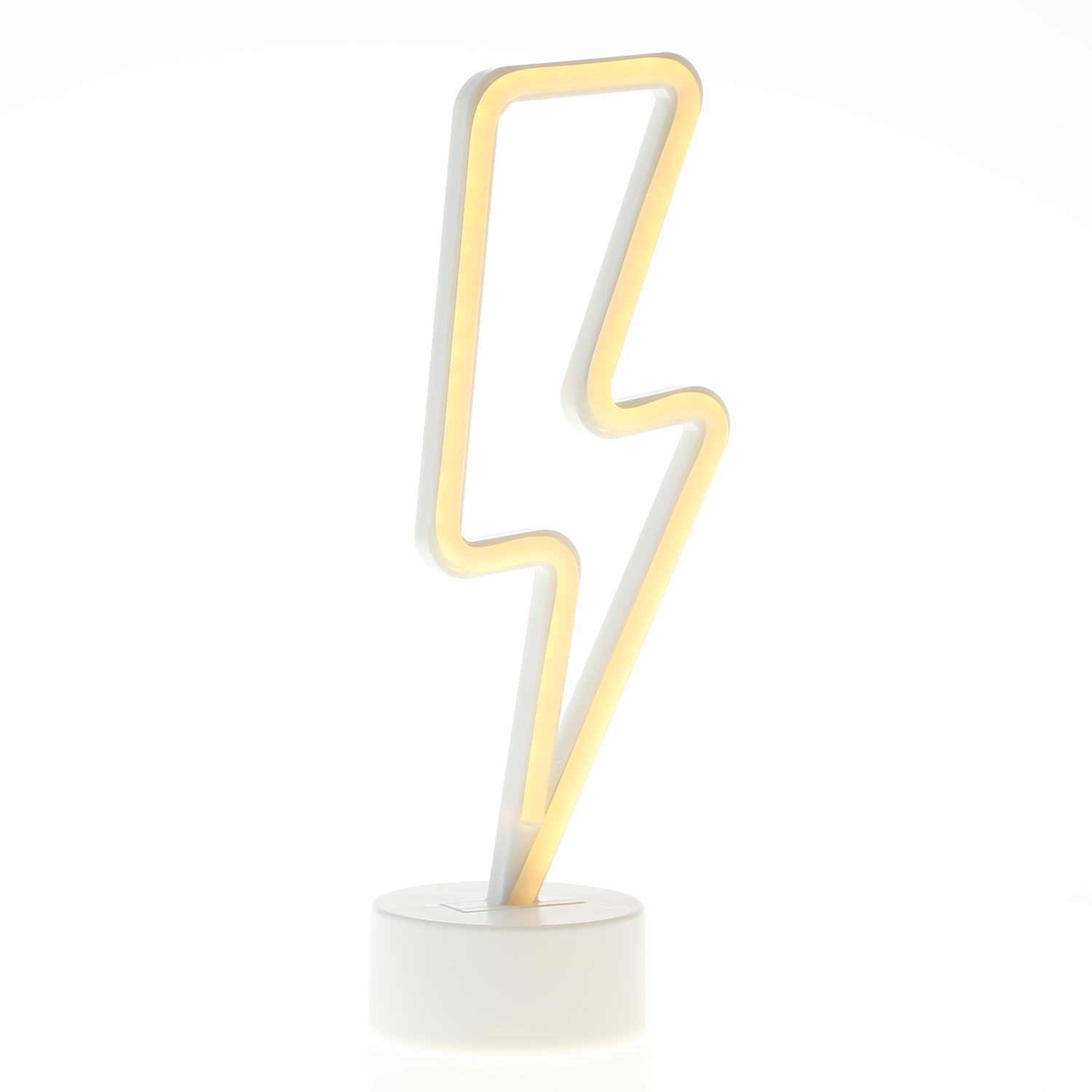 LED NEON Figur BLITZ - Dekoleuchte - H: 30cm - Batterie oder USB Betrieb - stehend - warmweiß
