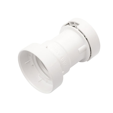 ILLU Fassung E-27 Schraubgewinde - weiß - max 40W für H05RNH2-F1,5 und 2,5 - 3er Set