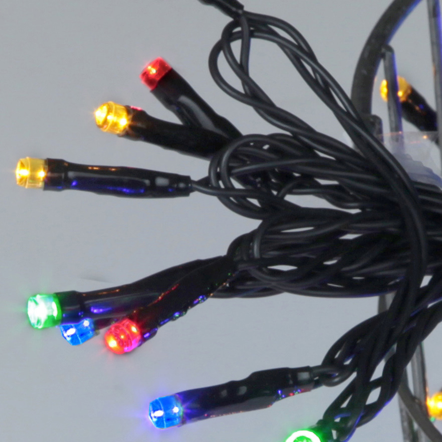 LED Lichterkette - Serie LED - Outdoor - 16m schwarzes Kabel - 160 bunte LED