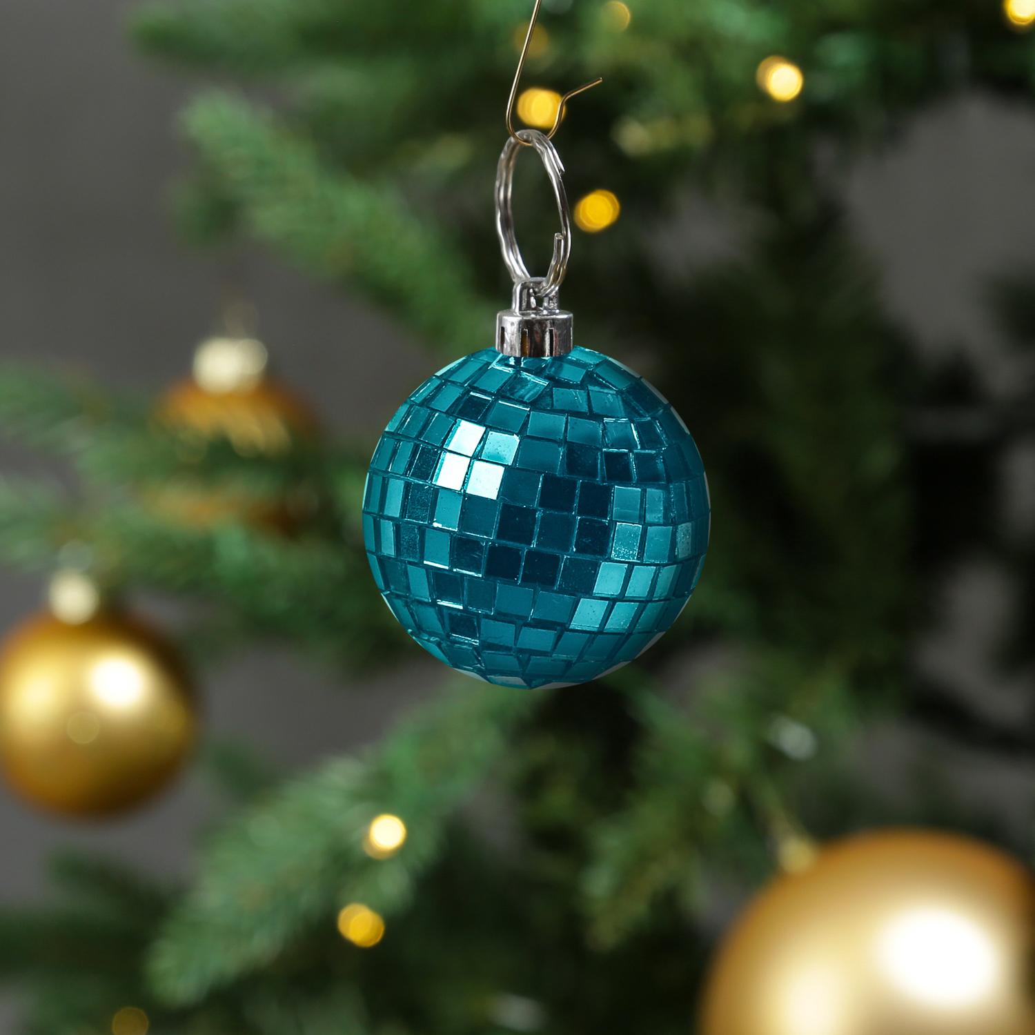 Christbaumkugel - Weihnachtsbaumkugel - Glas - D: 8cm - glänzend matt - blau dunkelblau
