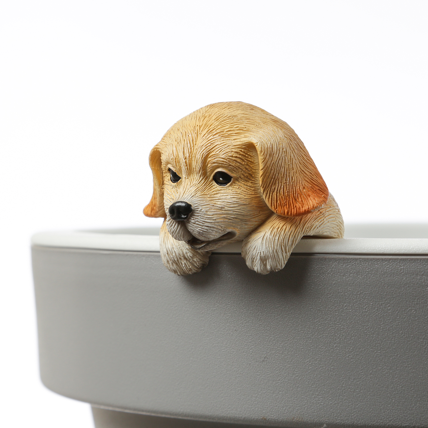 Blumentopfhänger Hund - niedliche Dekofigur als Topfhänger - Tierfigur - Polyresin - H: 11,5cm
