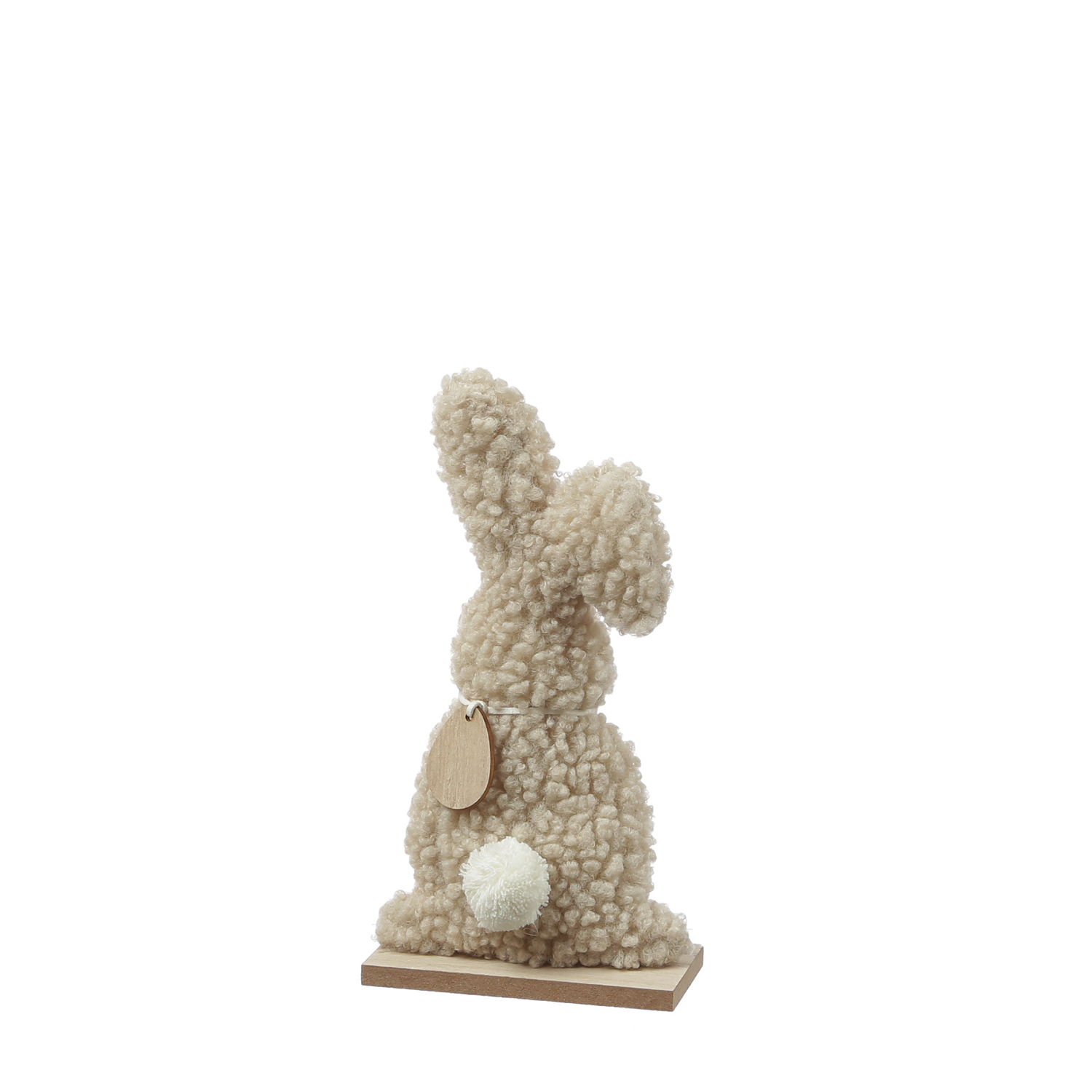 Hase Teddy - Dekofigur - Plüschhase mit Knickohr - Frühlingsdeko - Ostern - H: 23cm - beige