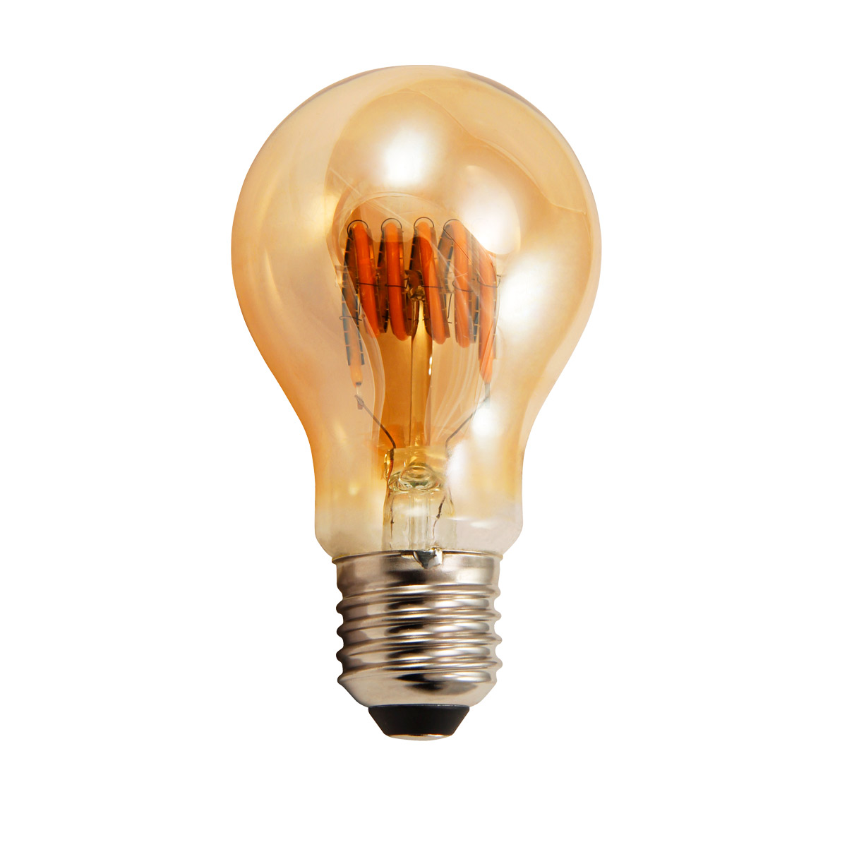 4 x LED Tropfenlampe RETRO-GOLD-Filament - E27 - 6W - 420lm - 2200K