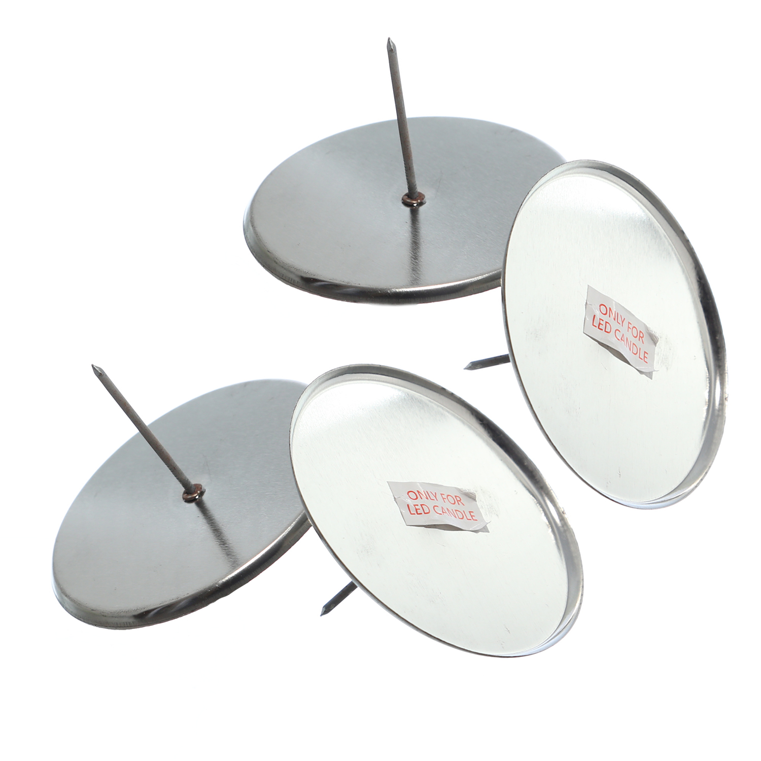 Stabkerzenhalter - Kerzenpick für Adventskranz - ohne Dorn - Metall - H: 9cm - schwarz