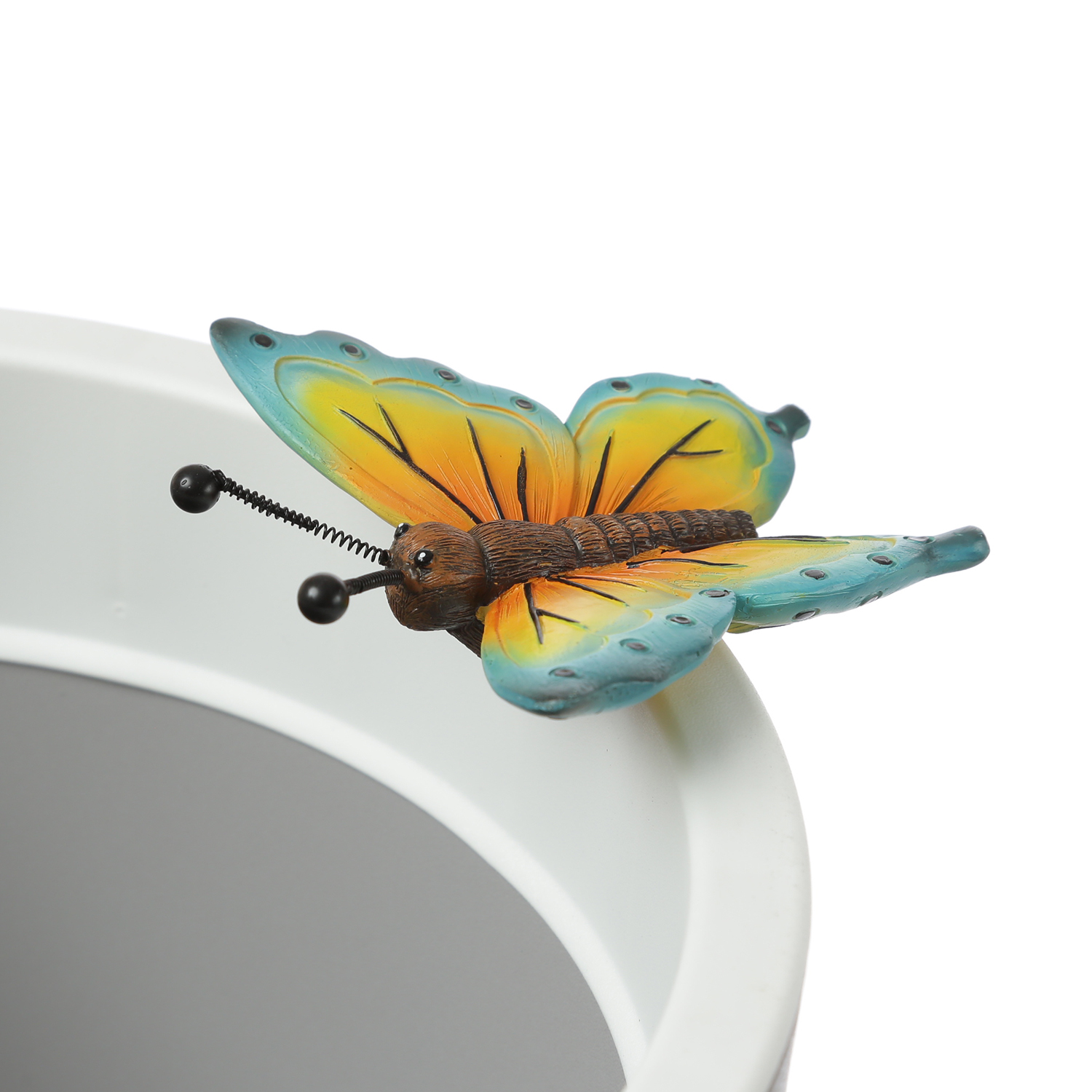 Blumentopfhänger Schmetterling - Dekofigur als Topfhänger - Tierfigur - Polyresin - H: 11cm