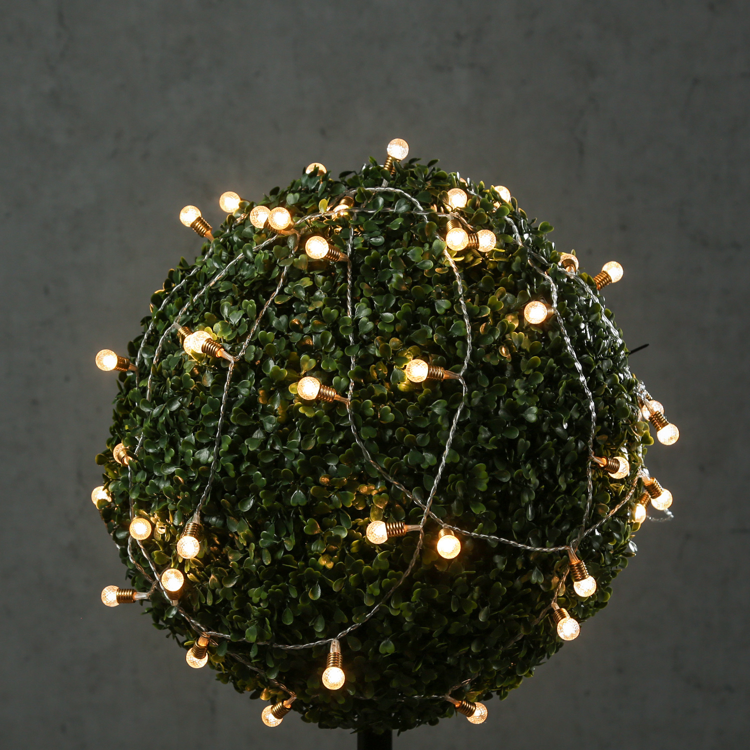 LED Lichterkette VINTAGE - 240 transparente Mini Kristall Kugeln - 8 Funkt. - Timer - L: 24m