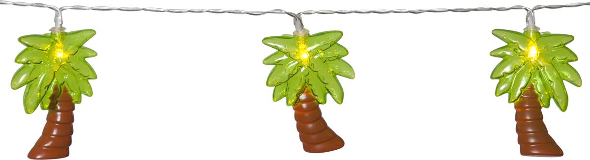 LED Lichterkette "Caribic" - 10 Palmen - warmweiße LED - L: 1,4m - Batterie - Timer