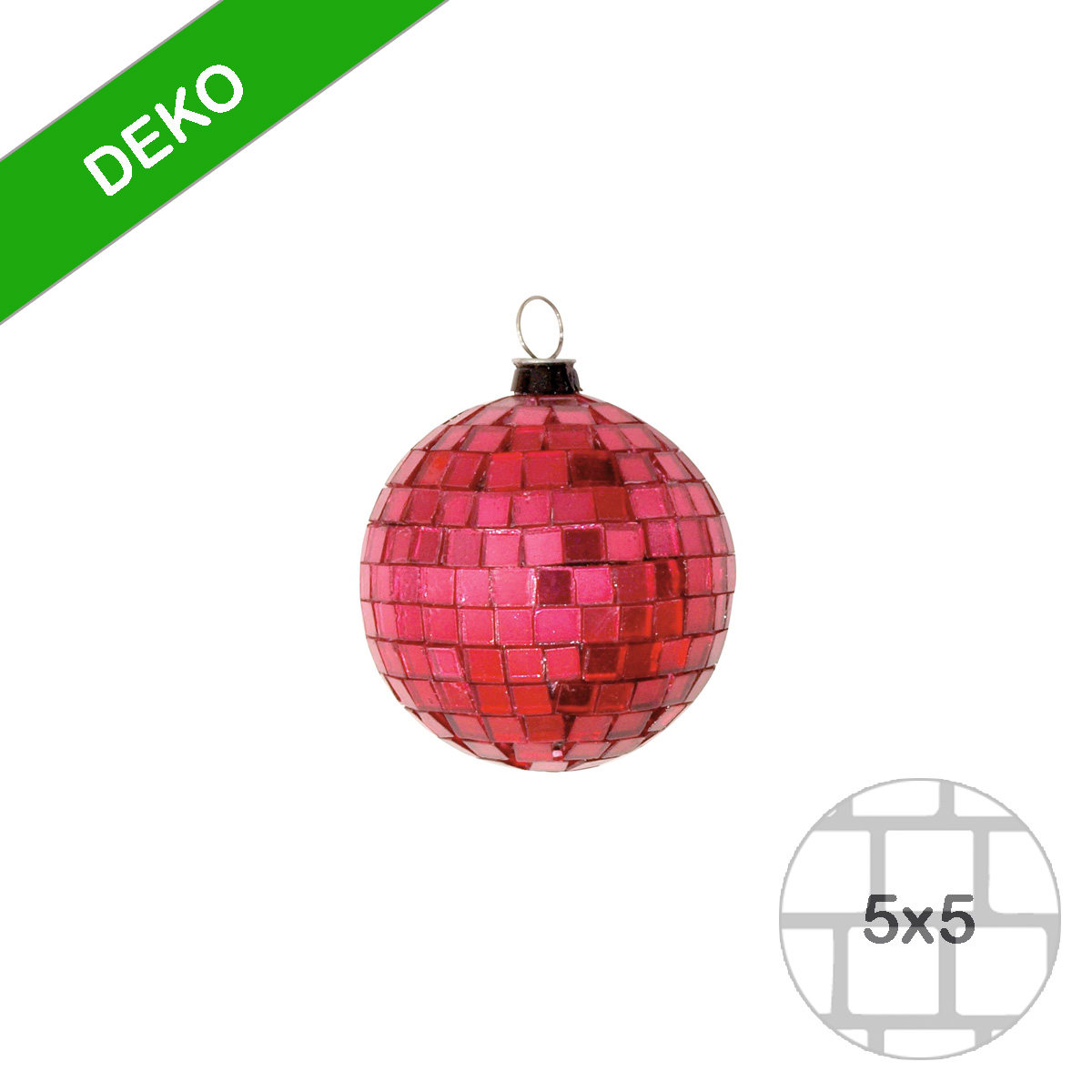 Spiegelkugel 5cm rot- Discokugel Echtglas zur Dekoration - mirrorball red