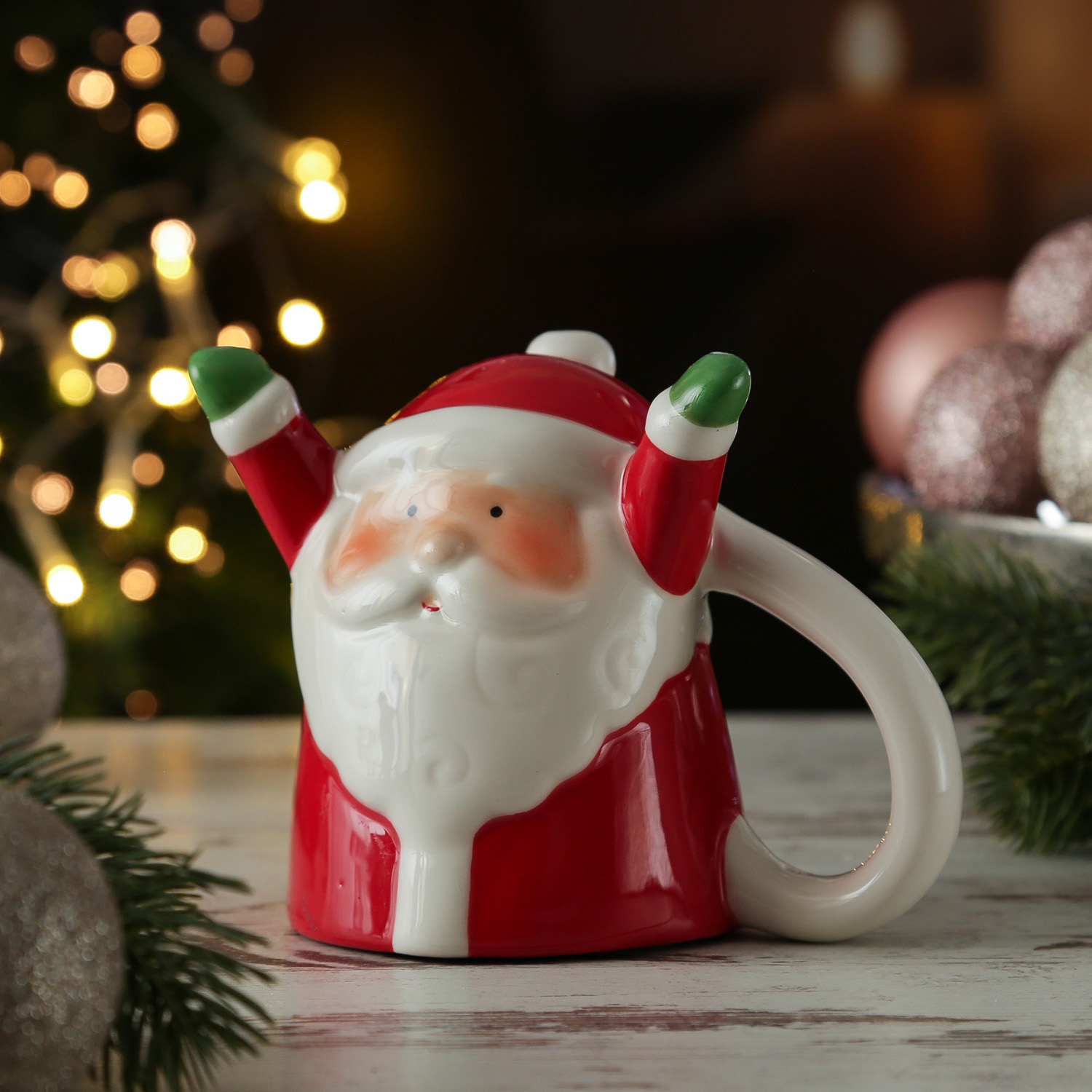 Becher Weihnachtsmann - lustige Weihnachtstasse - Keramik - 300ml