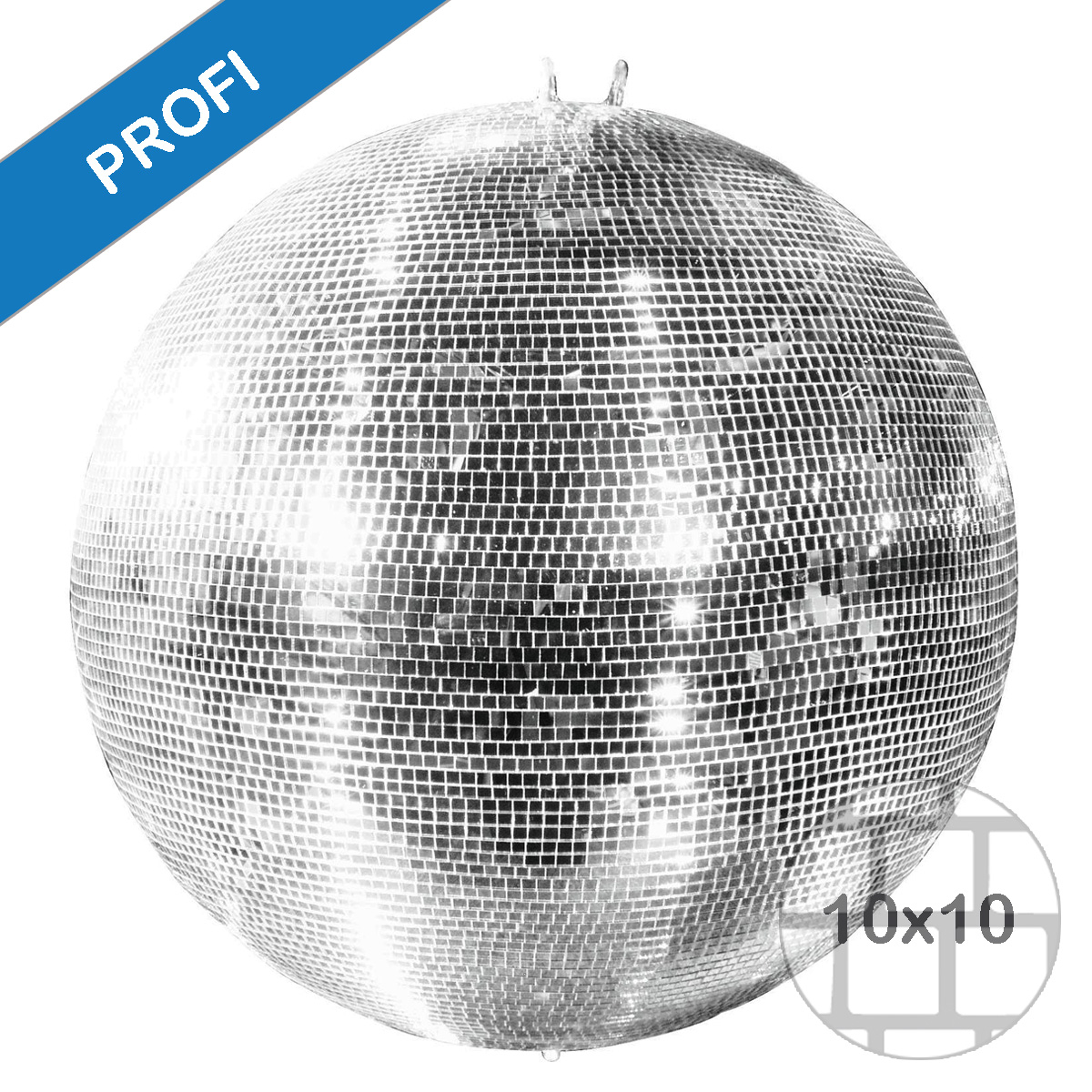 Spiegelkugel 200cm silber chrom- Diskokugel (Discokugel) Party Lichteffekt - Echtglas - mirrorball safety silver chrome color
