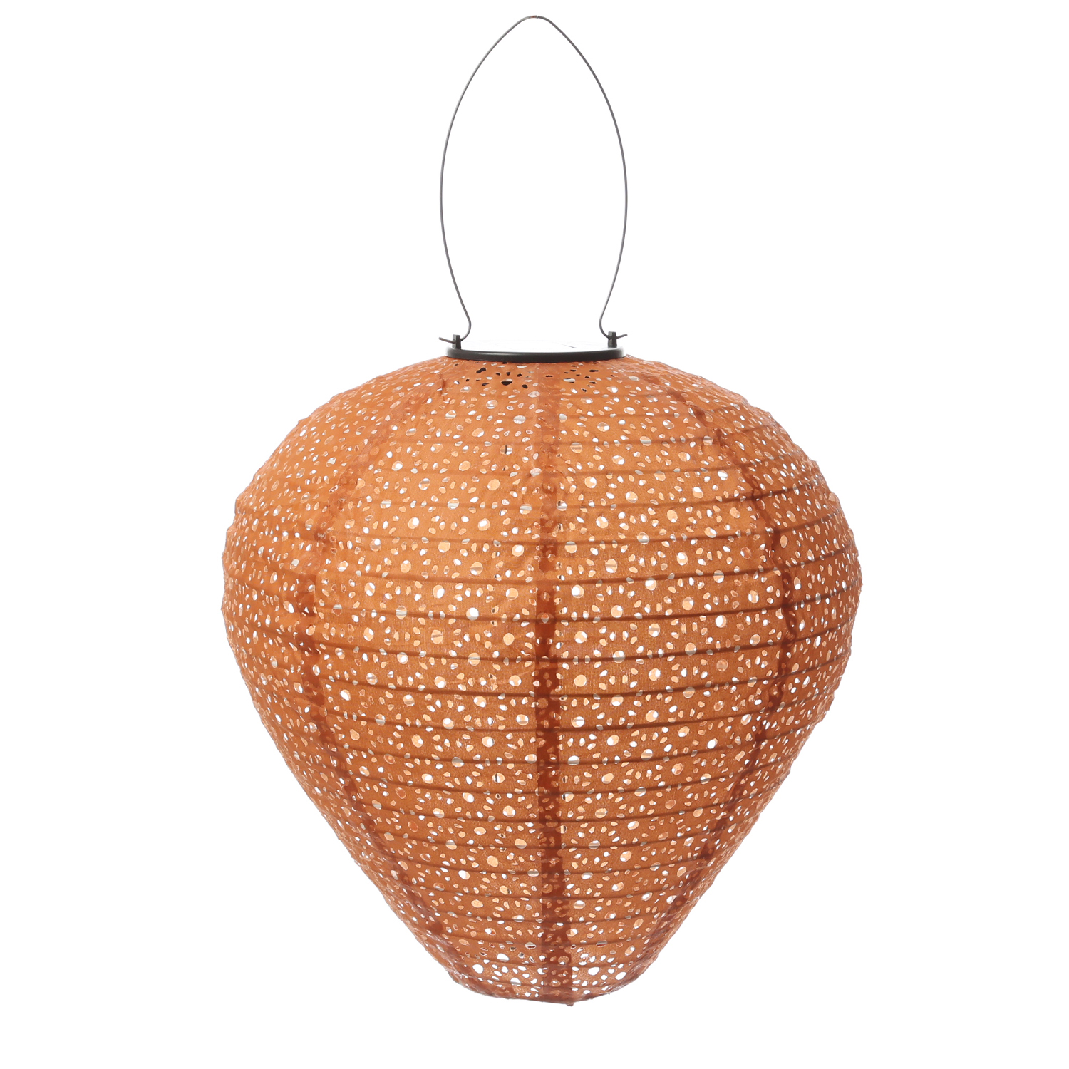 LED Solar Lampion Ballon - mit Blumenmuster - H: 30cm - D: 30cm - Lichtsensor - bunt - 4er Set