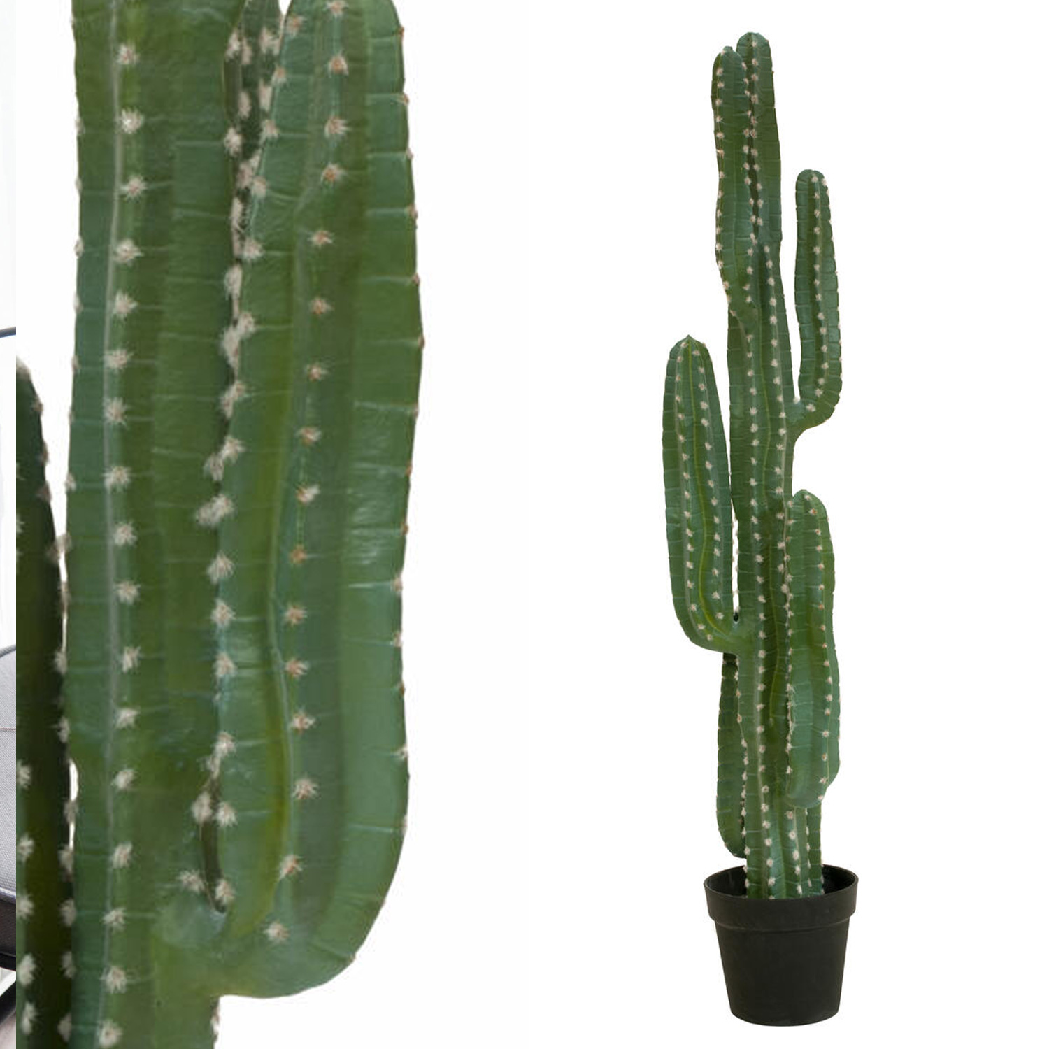 Mexikanischer Kaktus Kunstpflanze grün 123cm