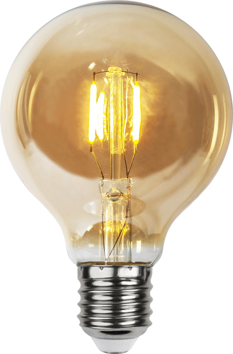 4er Set - 24V Leuchtmittel - 8cm - amber - 28lm - 2500K - E27 Sockel - Niedervoltleuchtmittel
