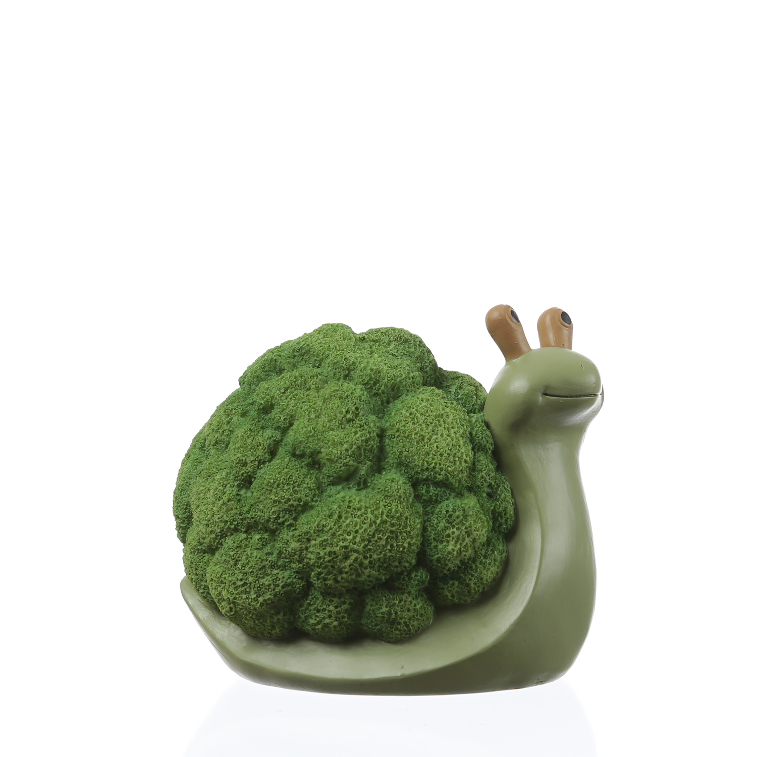 Schnecke BROKKOLI - Gartenfigur - Dekofigur - Polyresin - H: 11cm - für Außen - grün
