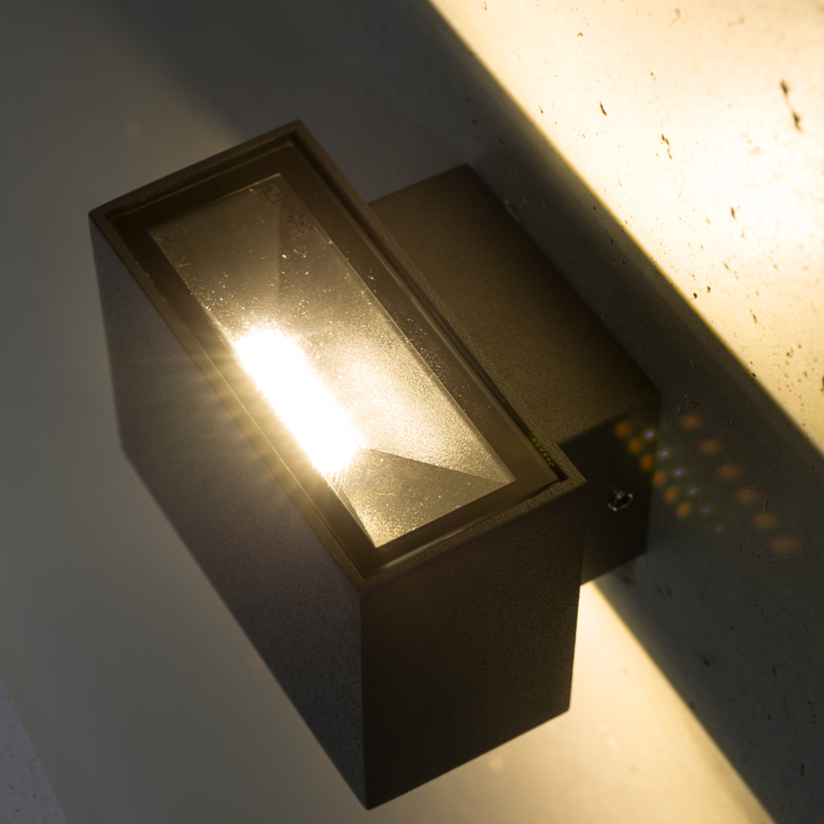 Wandleuchte LOBOS - 12 SMD EDISON LED - 3000K - 450 lm - 6W - IP54 - anthrazit - Fassadenleuchte