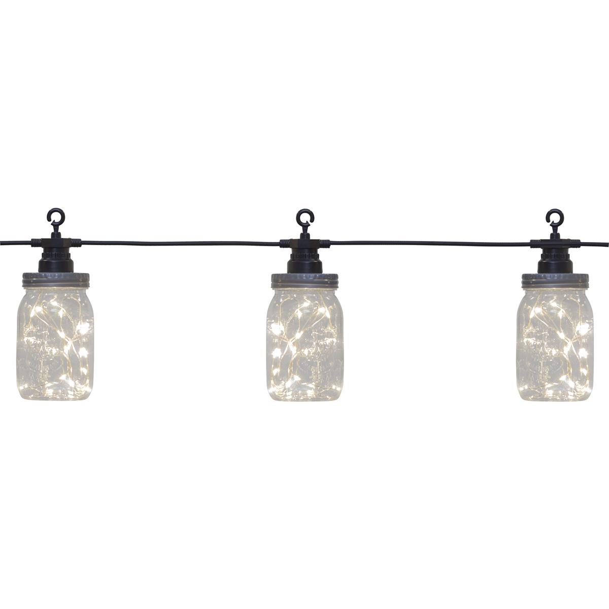 LED Lichterkette "CIRCUS BOTTLE" - 10 transparente Flaschen mit Drahtlichterkette - outdoor - 4,5m