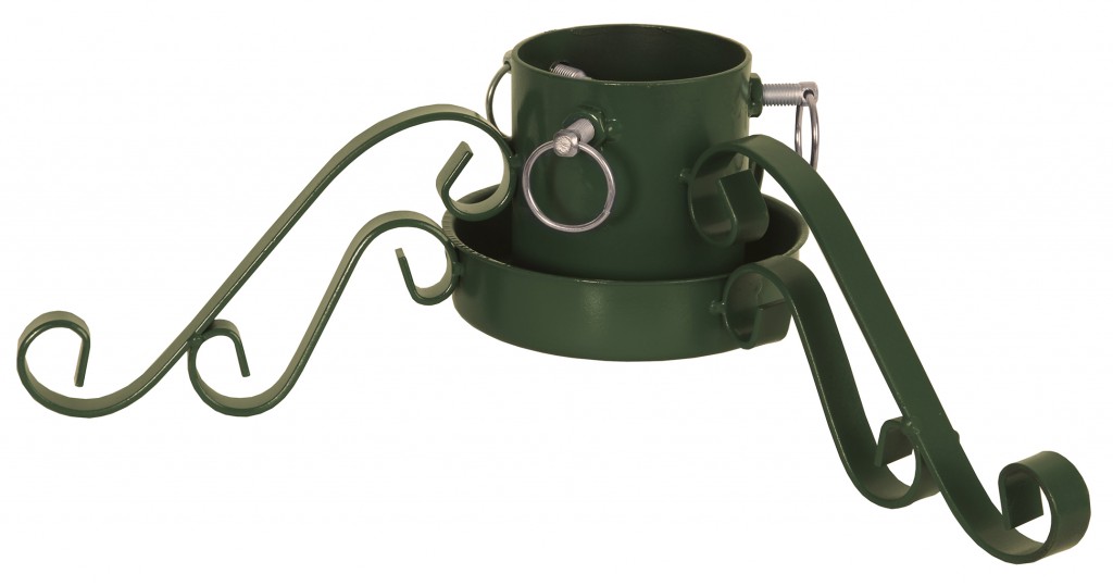 Christbaumständer - Indoor - D: 47cm, H: 15cm - für Stammdurchmesser: 3 - 9cm - Metall - Grün