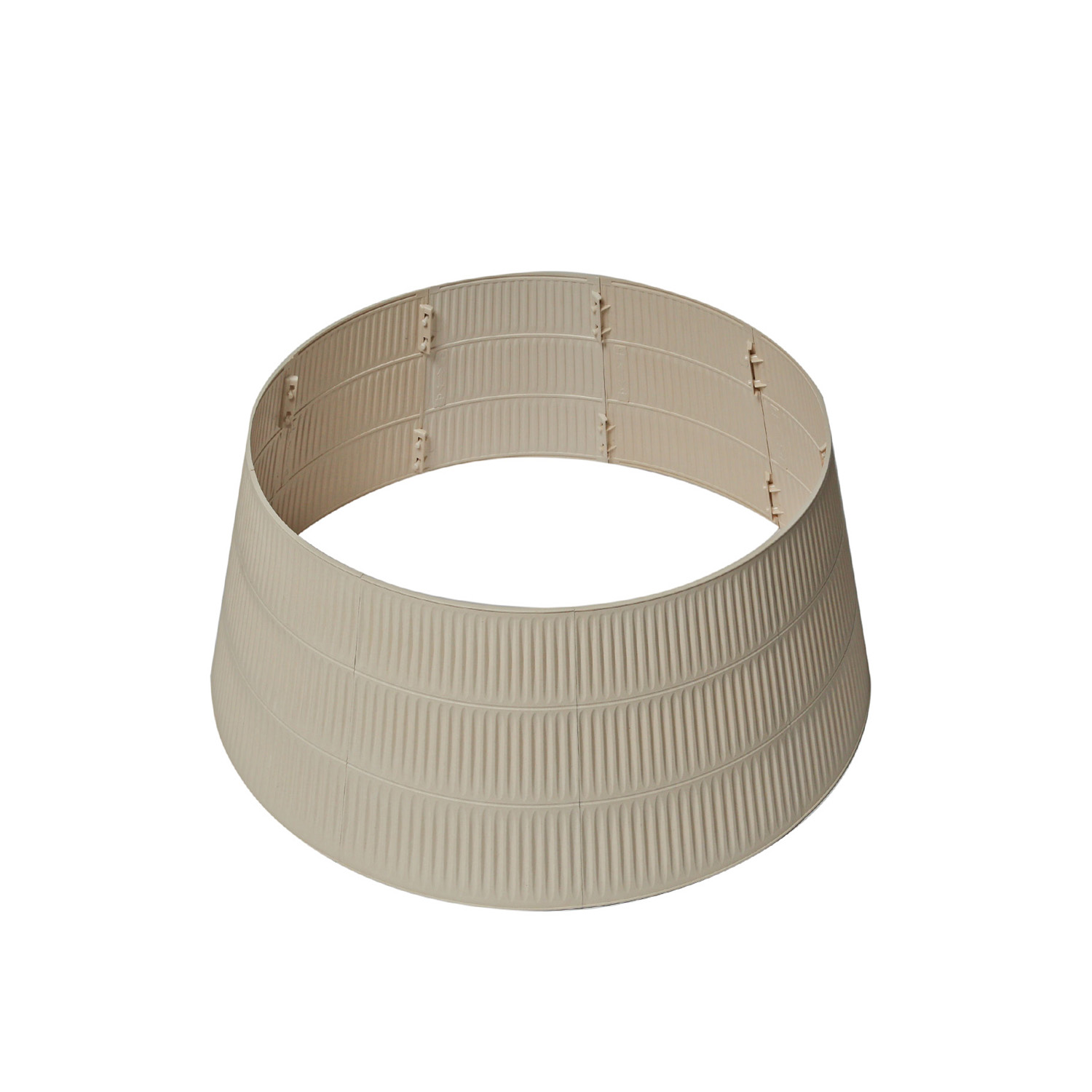 Weihnachtsbaumrock - Kunststoff Abdeckung für Baumständer - D: 56cm - 7-teilig - beige