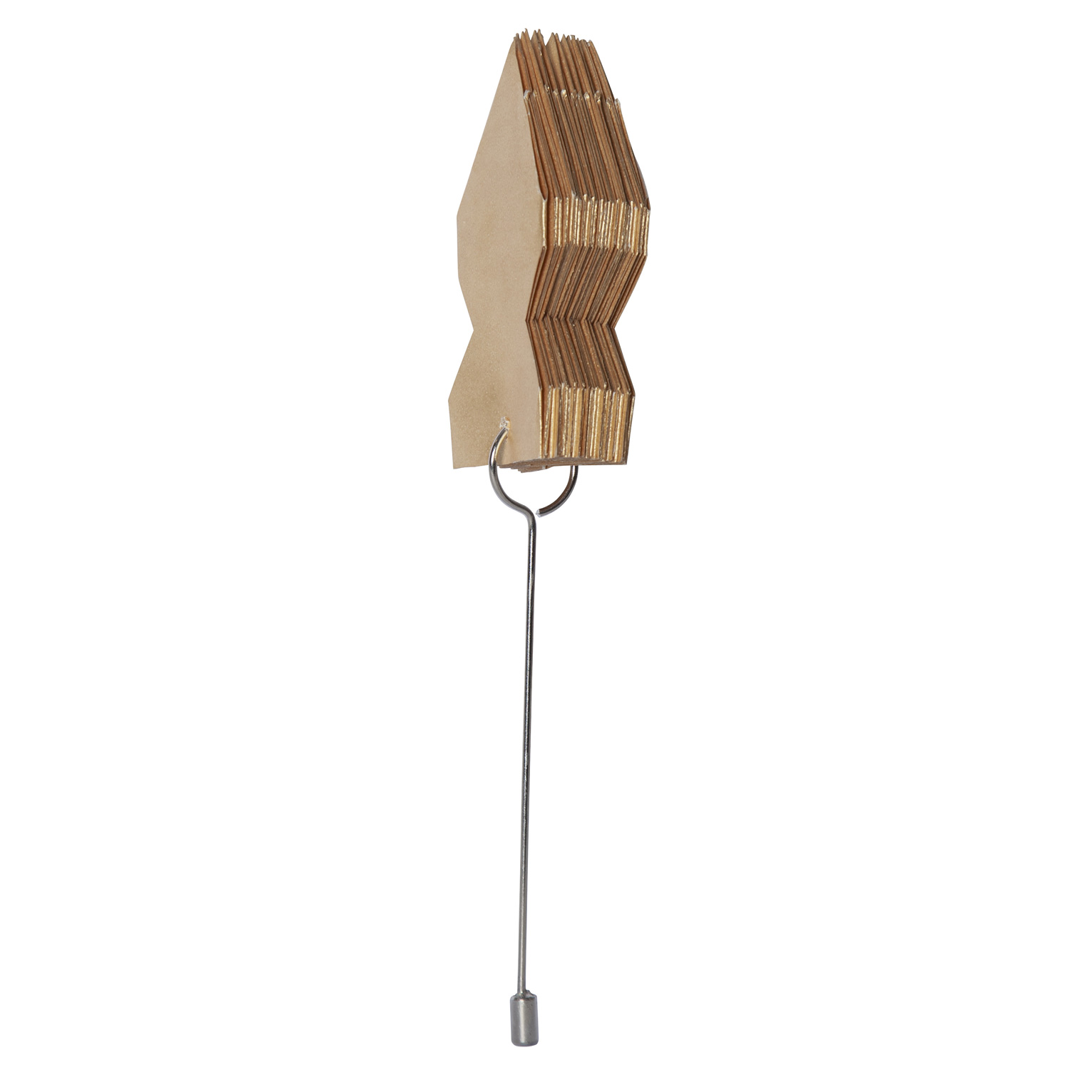 LED Baumspitze Papierstern MELLI -  10 warmweiße LED - H: 43cm - D: 20cm - Timer - Batterie - gold