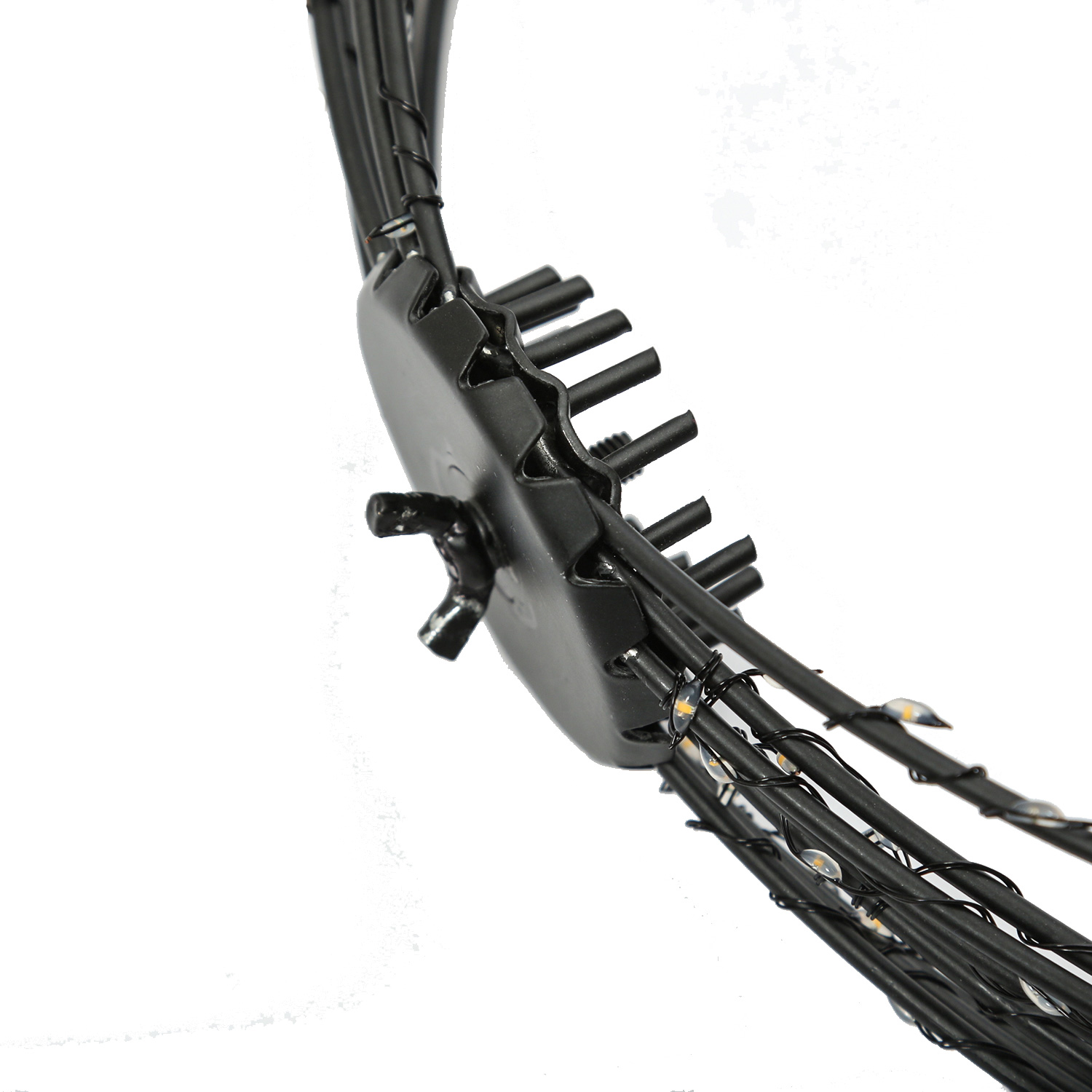 LED Drahtkugel - 3D Leuchtkugel - D: 58cm - 480 bernstein LED - faltbar - 8 Modi/Timer - Innen/Außen