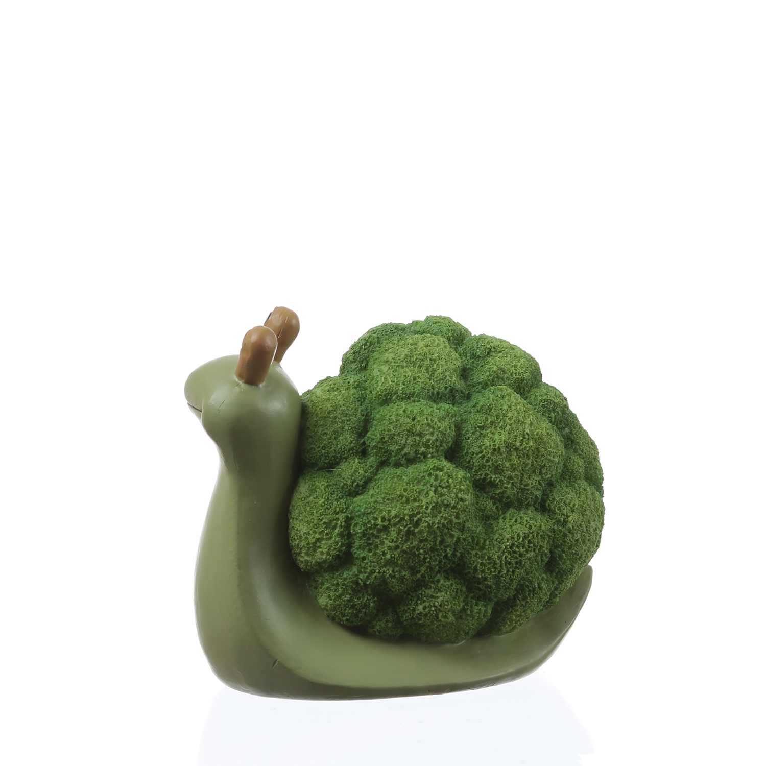 Schnecke BROKKOLI - Gartenfigur - Dekofigur - Polyresin - H: 11cm - für Außen - grün