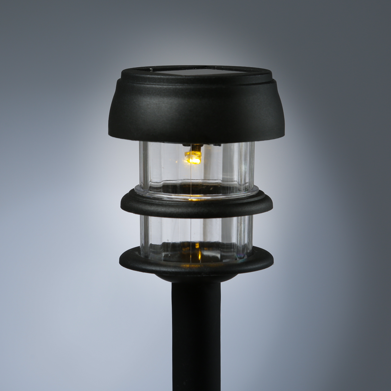 LED Solar Wegleuchten mit Erdspieß - Kunststoff - warmweiße LED - H: 25cm - Lichtsensor - 6er Set
