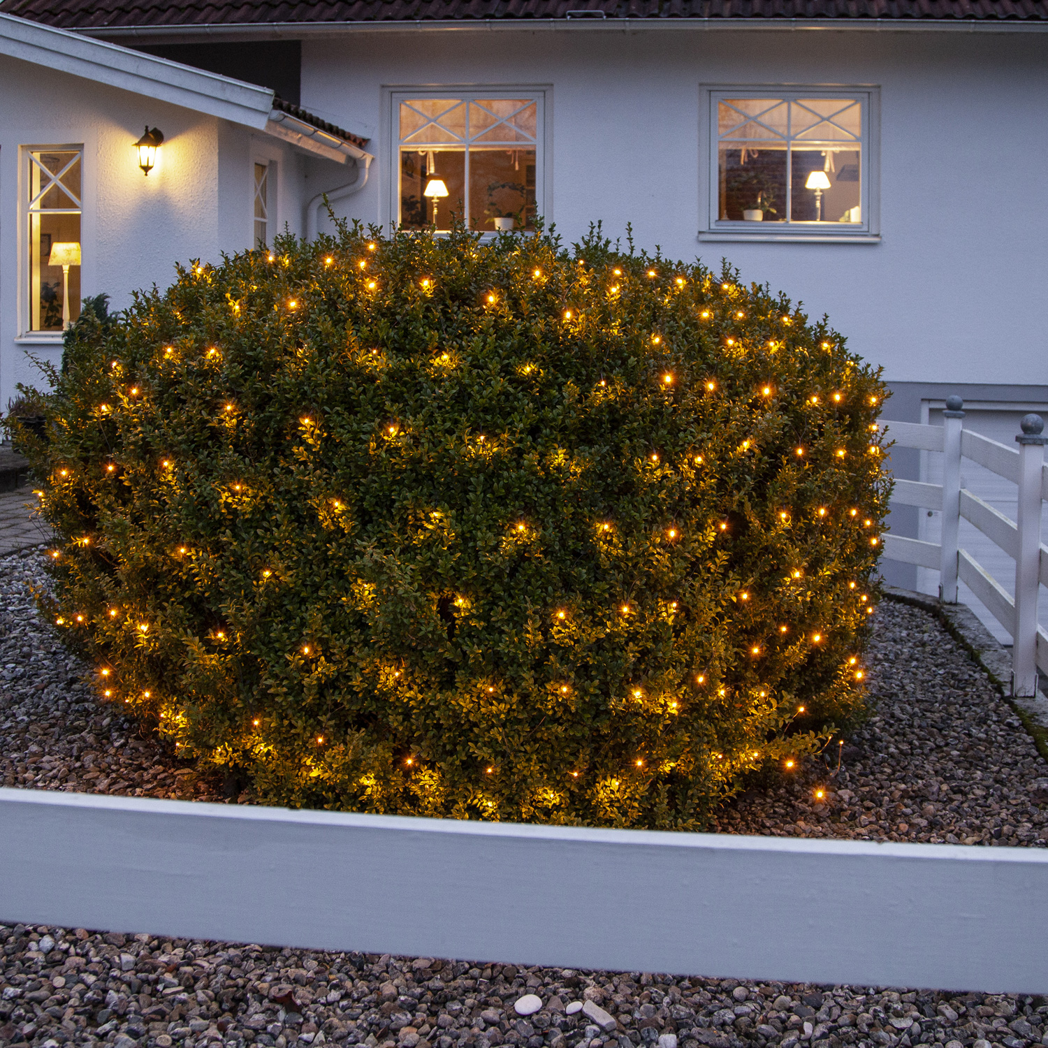 LED Lichternetz - Serie LED - outdoor - 160 ultra warmweiße LED - 2.00m x 2.00m - schwarzes Kabel