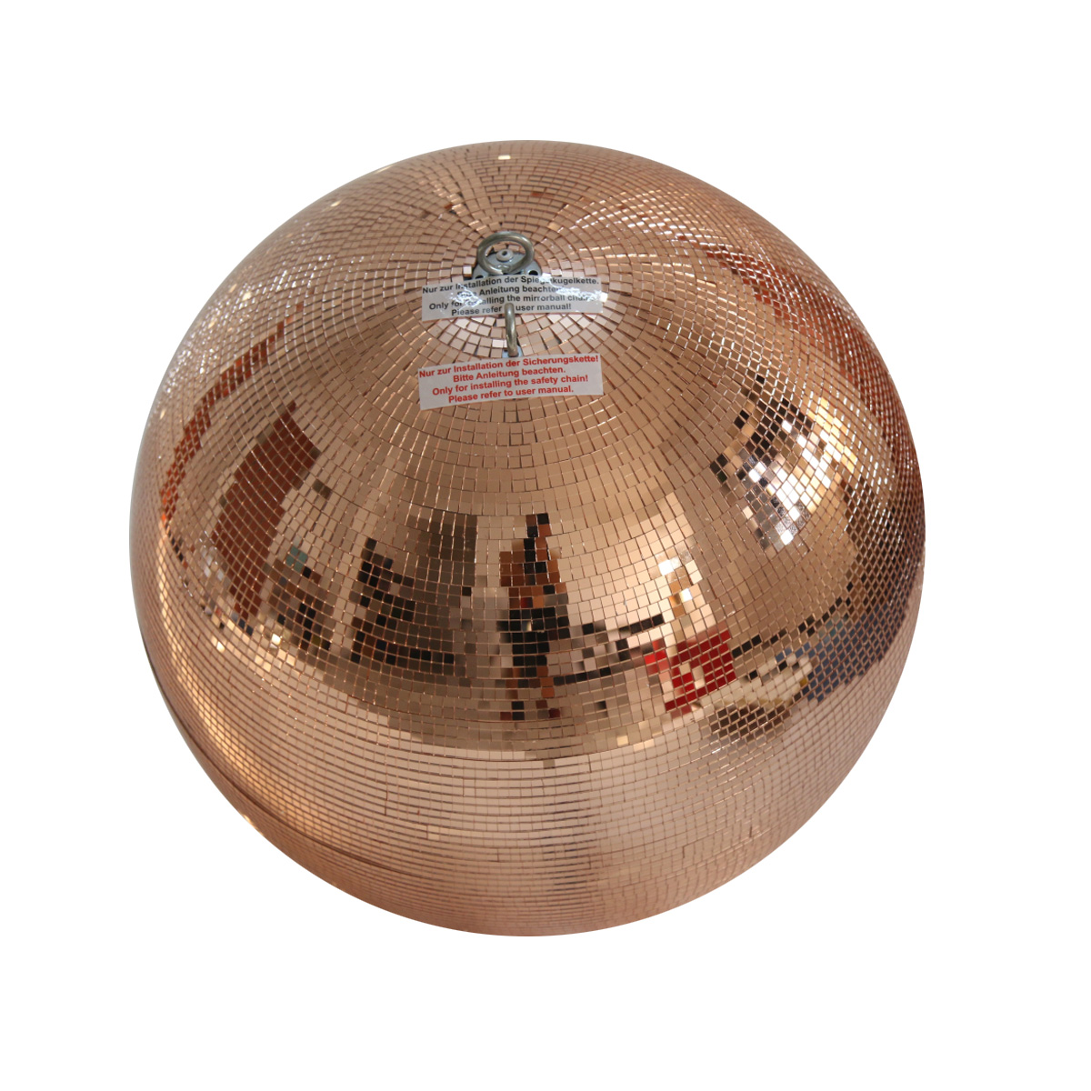 Spiegelkugel 50cm - kupfer - Safety - Diskokugel Echtglas - 10x10mm Spiegel PROFI