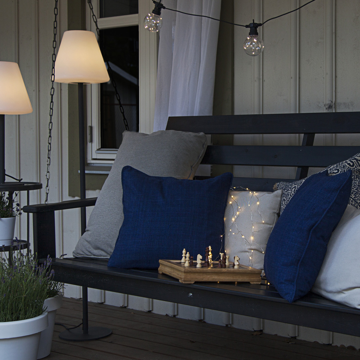 LED-Draht-Bündel "Dew Drop Outdoor" - silber - 360 warmweiße LEDs, 23 Stränge - 2,0m - IP44