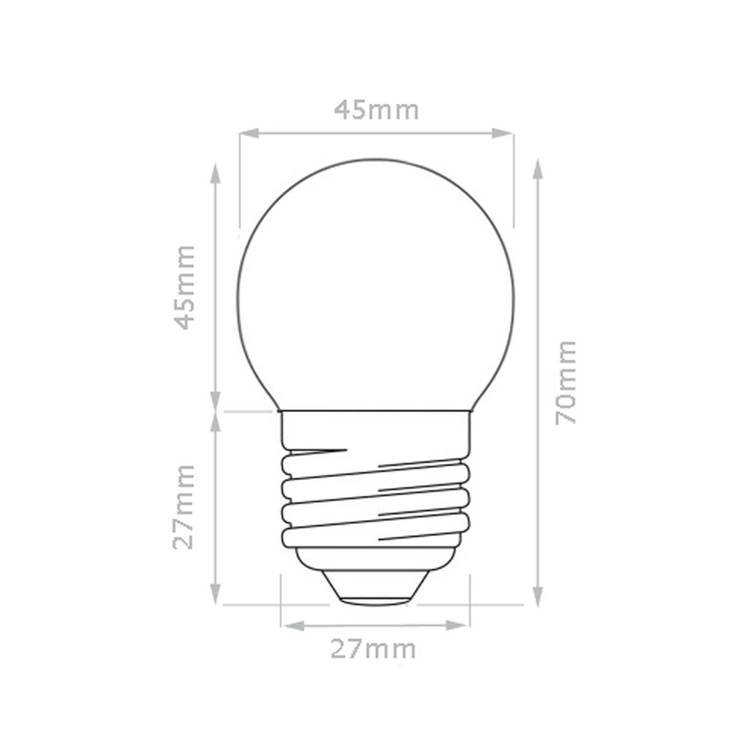 LED Leuchtmittel G45 - kaltweiß 6000K - E27 - 1W | SATISFIRE
