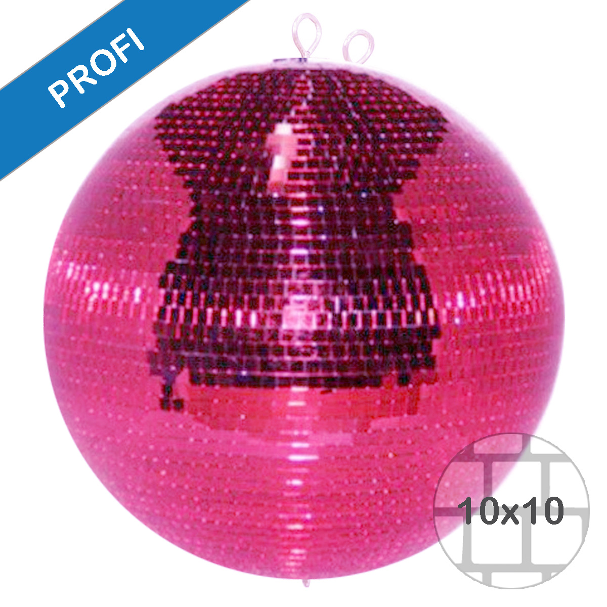 Spiegelkugel 50cm pink rosa purple- Diskokugel (Discokugel) Party Lichteffekt - Echtglas - mirrorball safety pink color