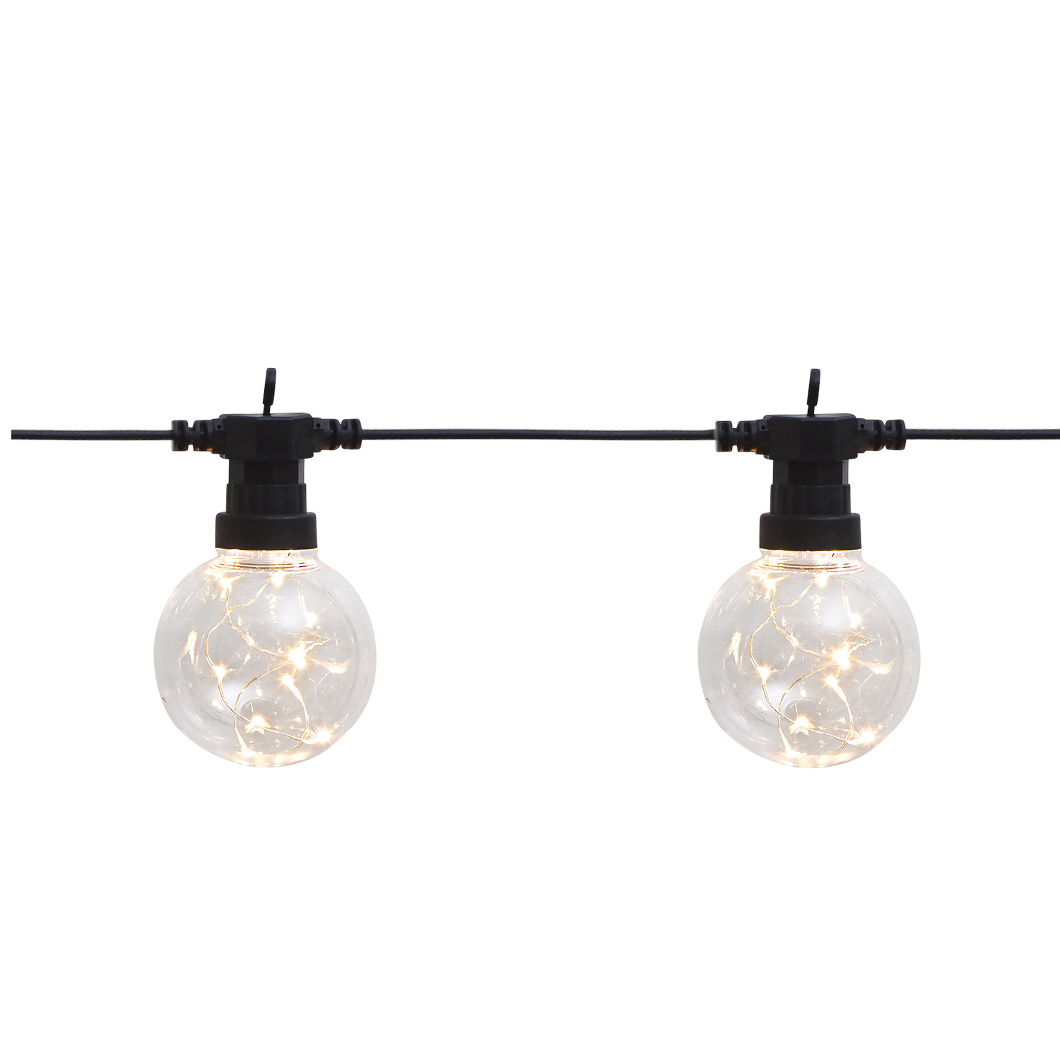 LED Party Lichterkette CIRCUS - 10 Kugeln mit je 10 Micro LED - 4,5m - inkl. Trafo - für Außen