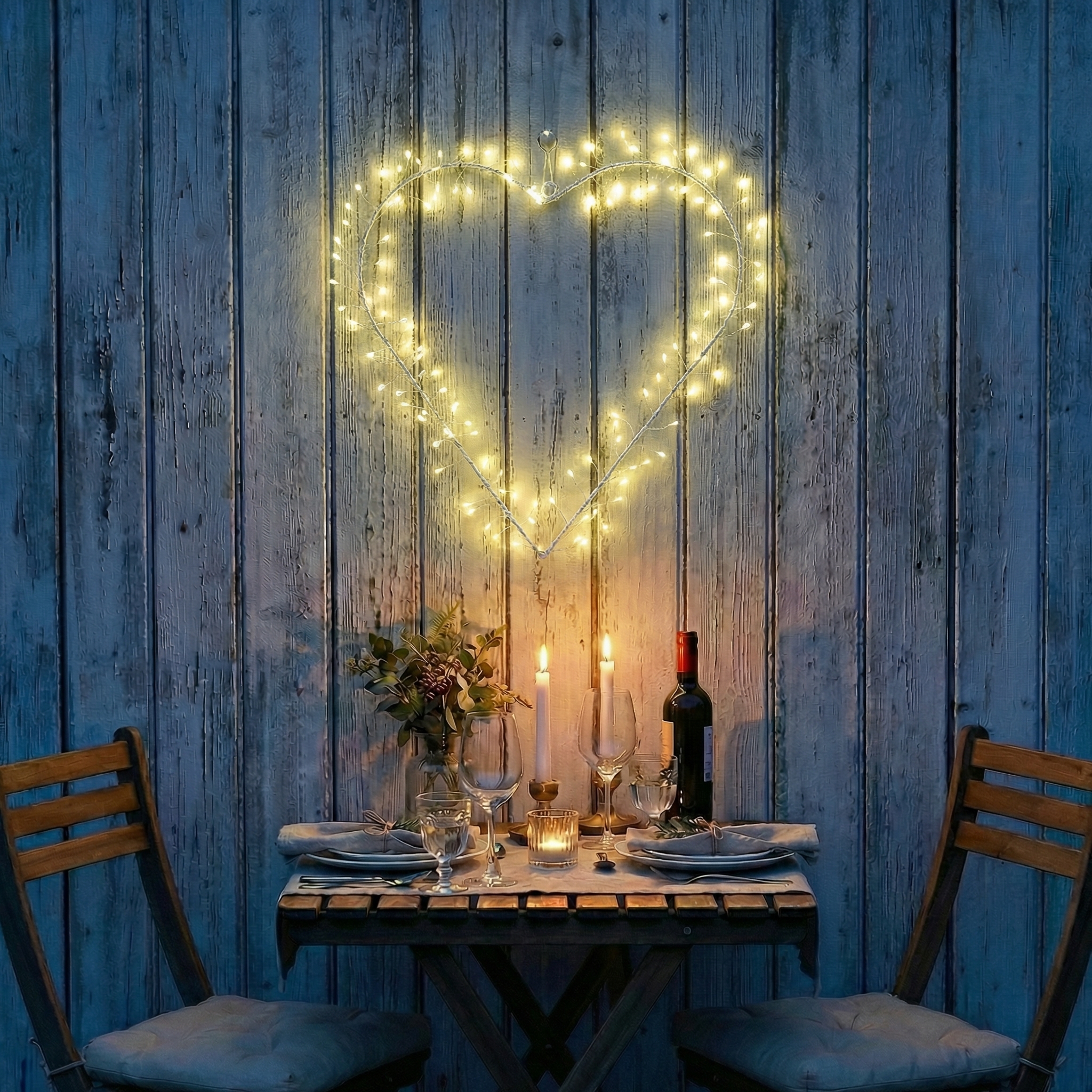 LED Herz - Metallherz - hängend - 120 warmweisse LED - H-- 40cm - 8 Modi-Timer - Aussentrafo